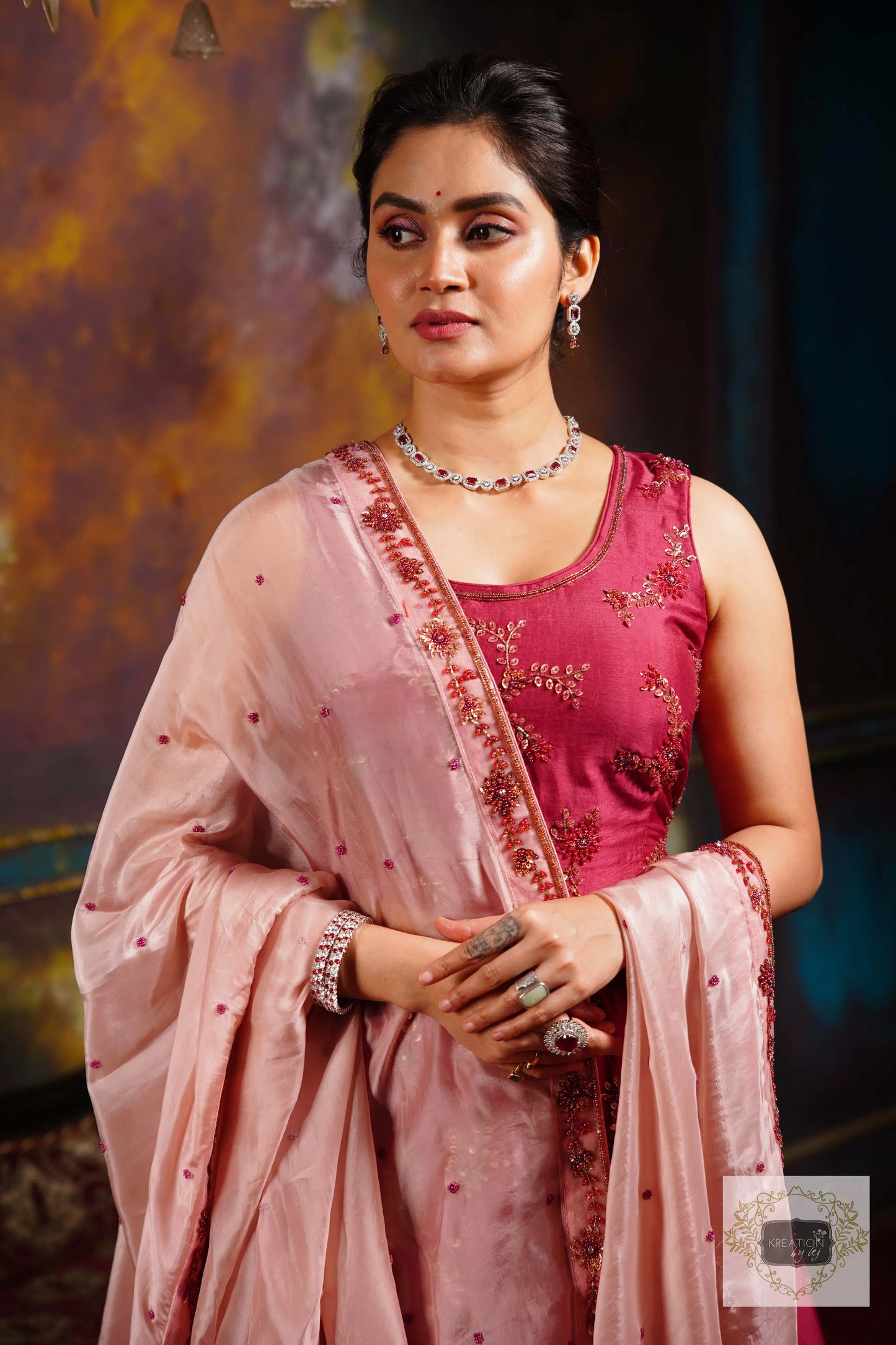 Pink Meringue Handembroidered Lehenga Set kreationbykj