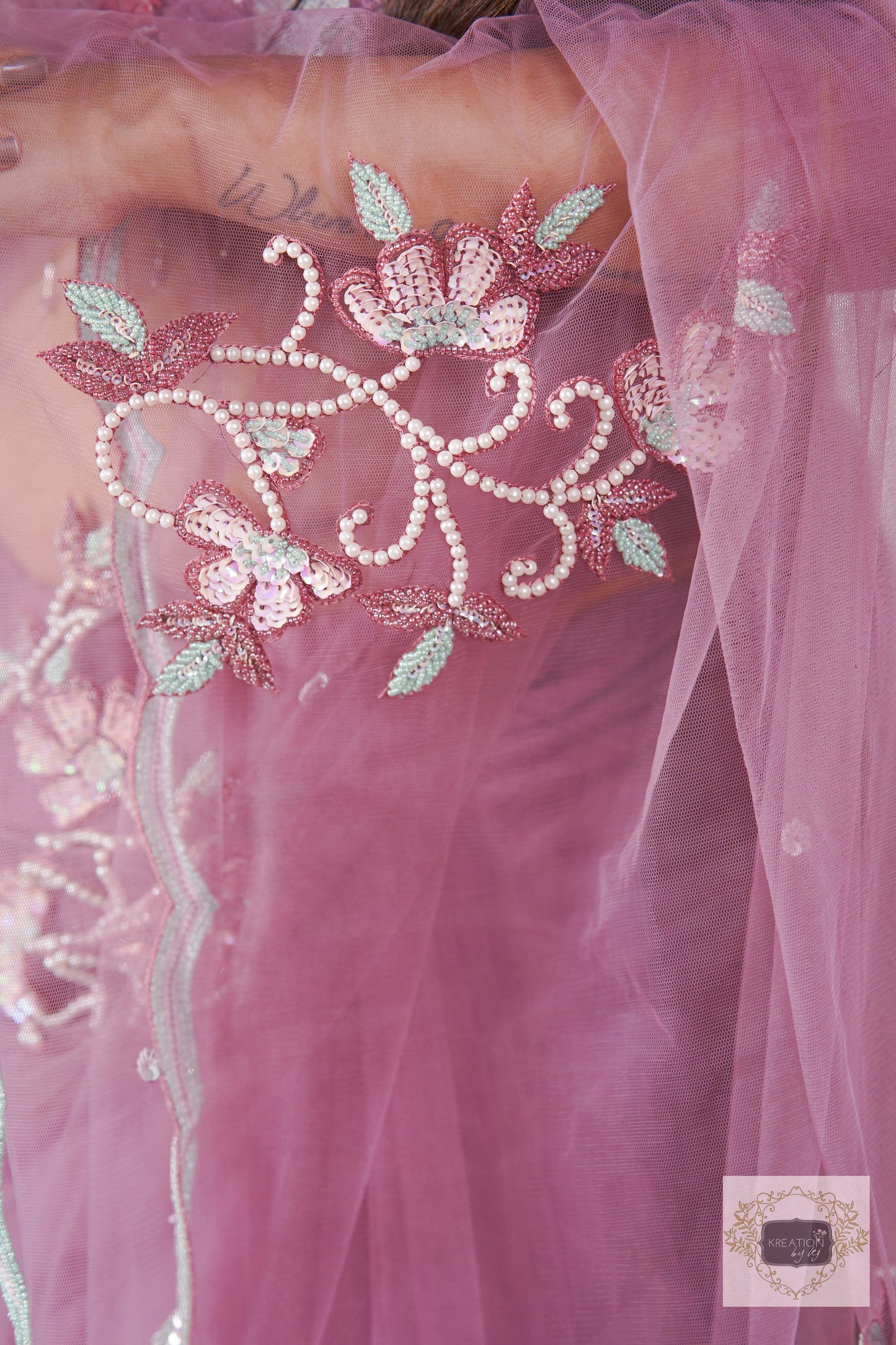 Heather Florescence Net Saree kreationbykj