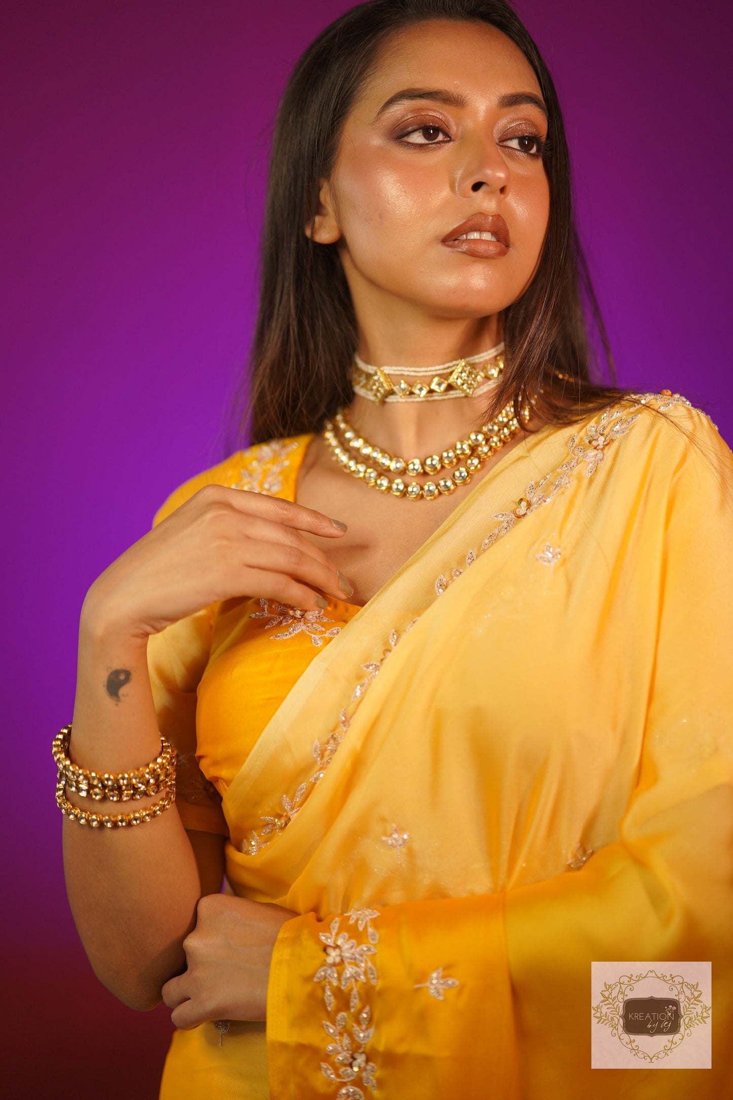Amber Radiance Ombré Chandani Saree kreationbykj.in