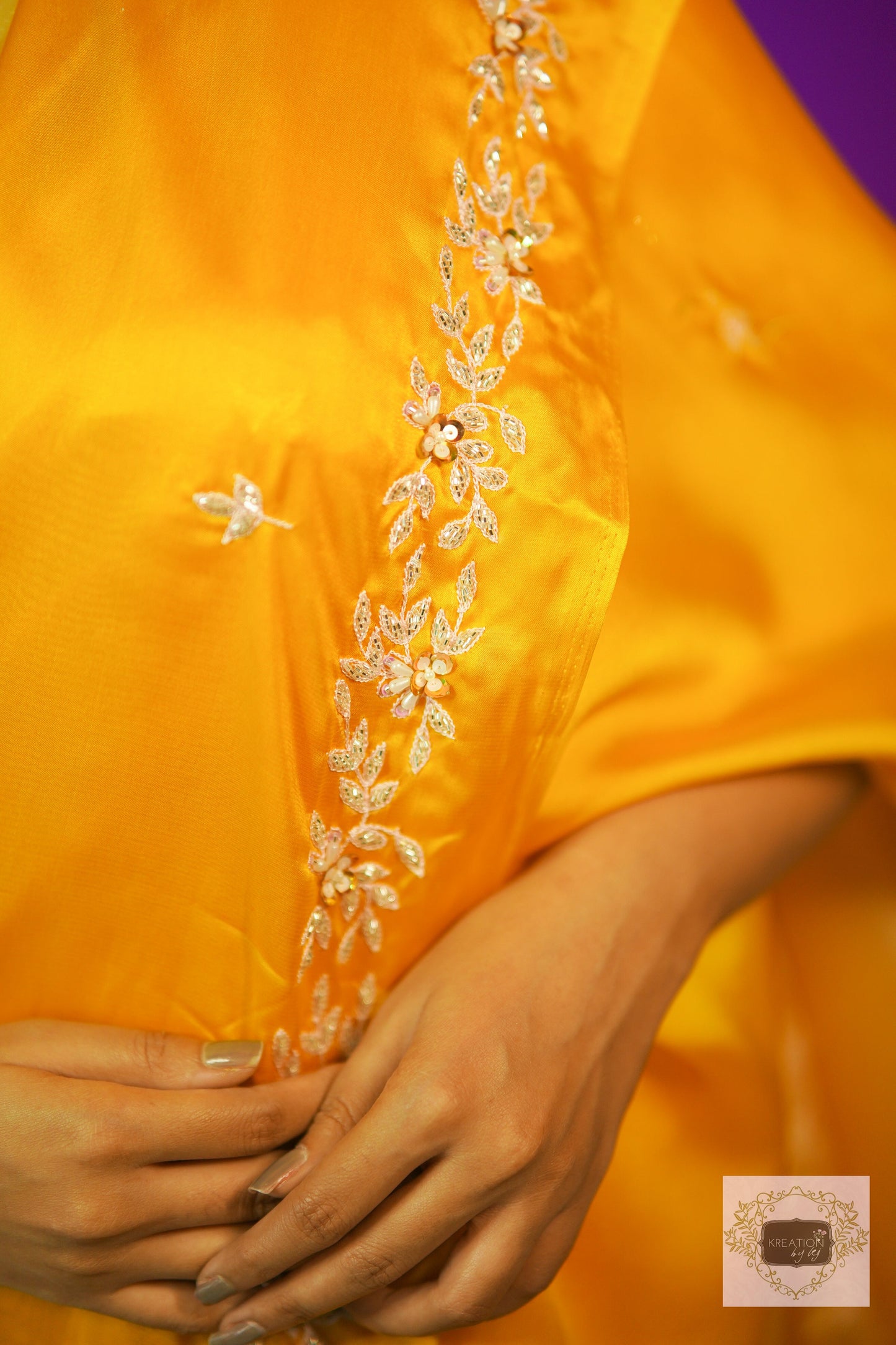 Amber Radiance Ombré Chandani Saree kreationbykj.in