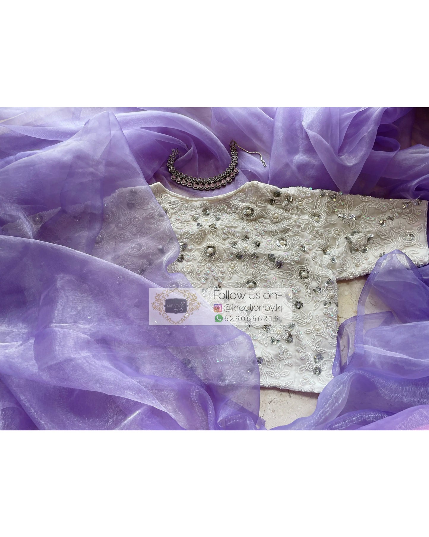 White Swan Blouse Piece - kreationbykj