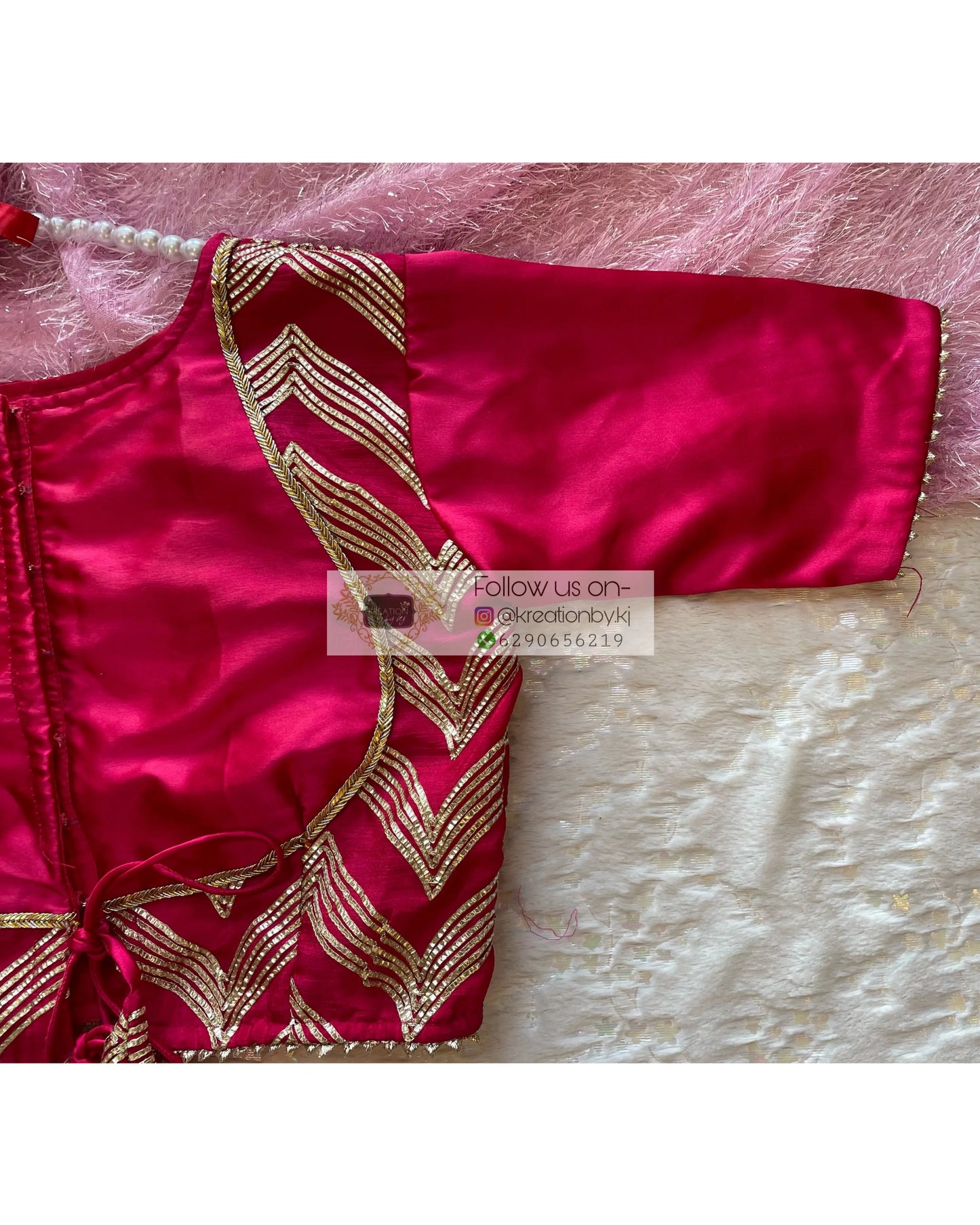 Hot Pink Maharani Blouse kreationbykj