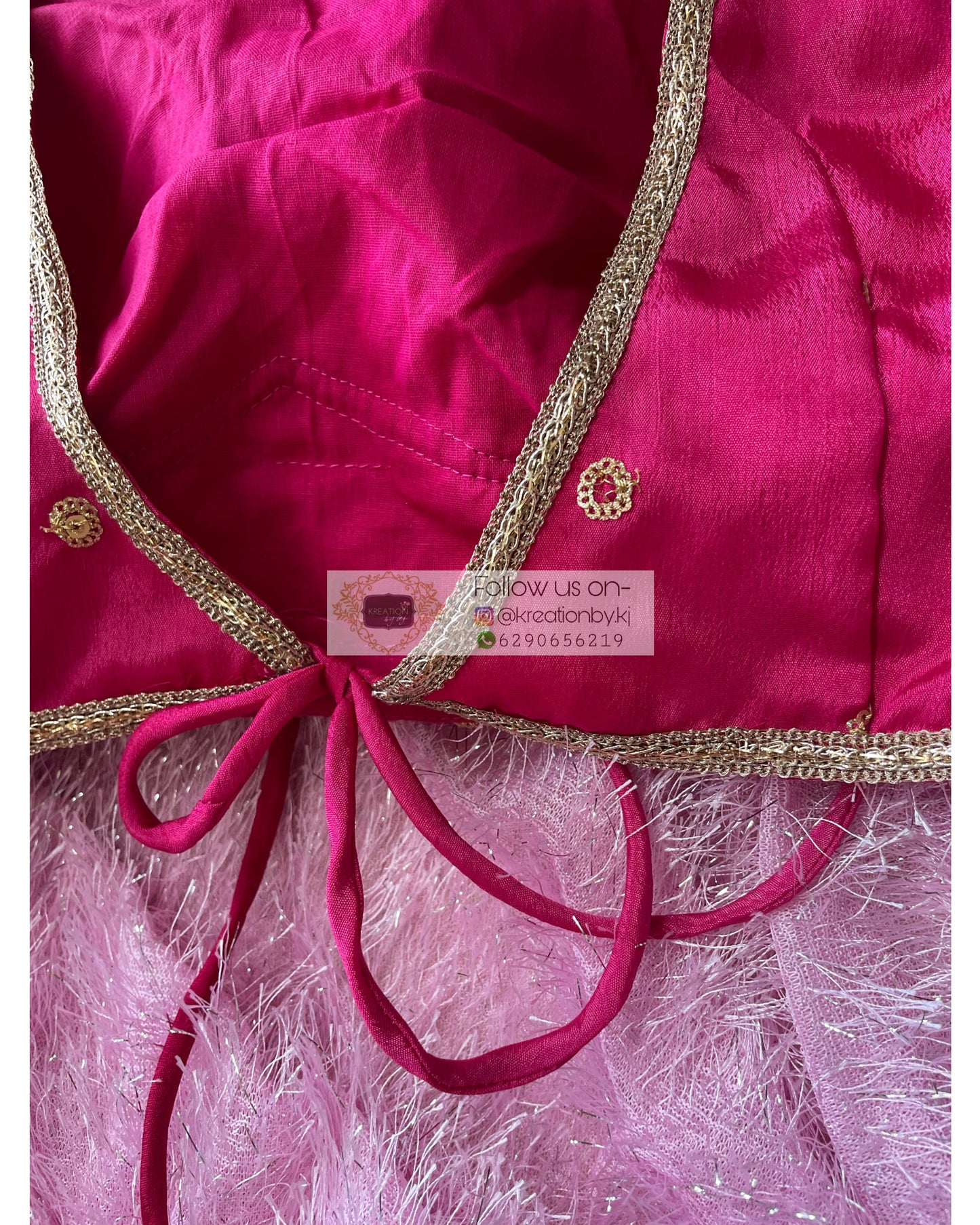 Pink Ombré Darbari Cut Blouse kreationbykj