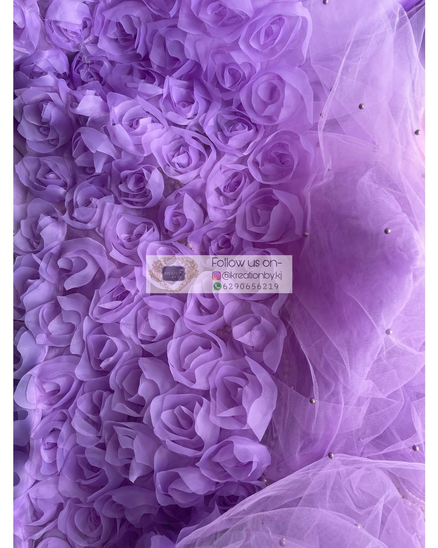 Lavender Drama Queen Net Saree kreationbykj