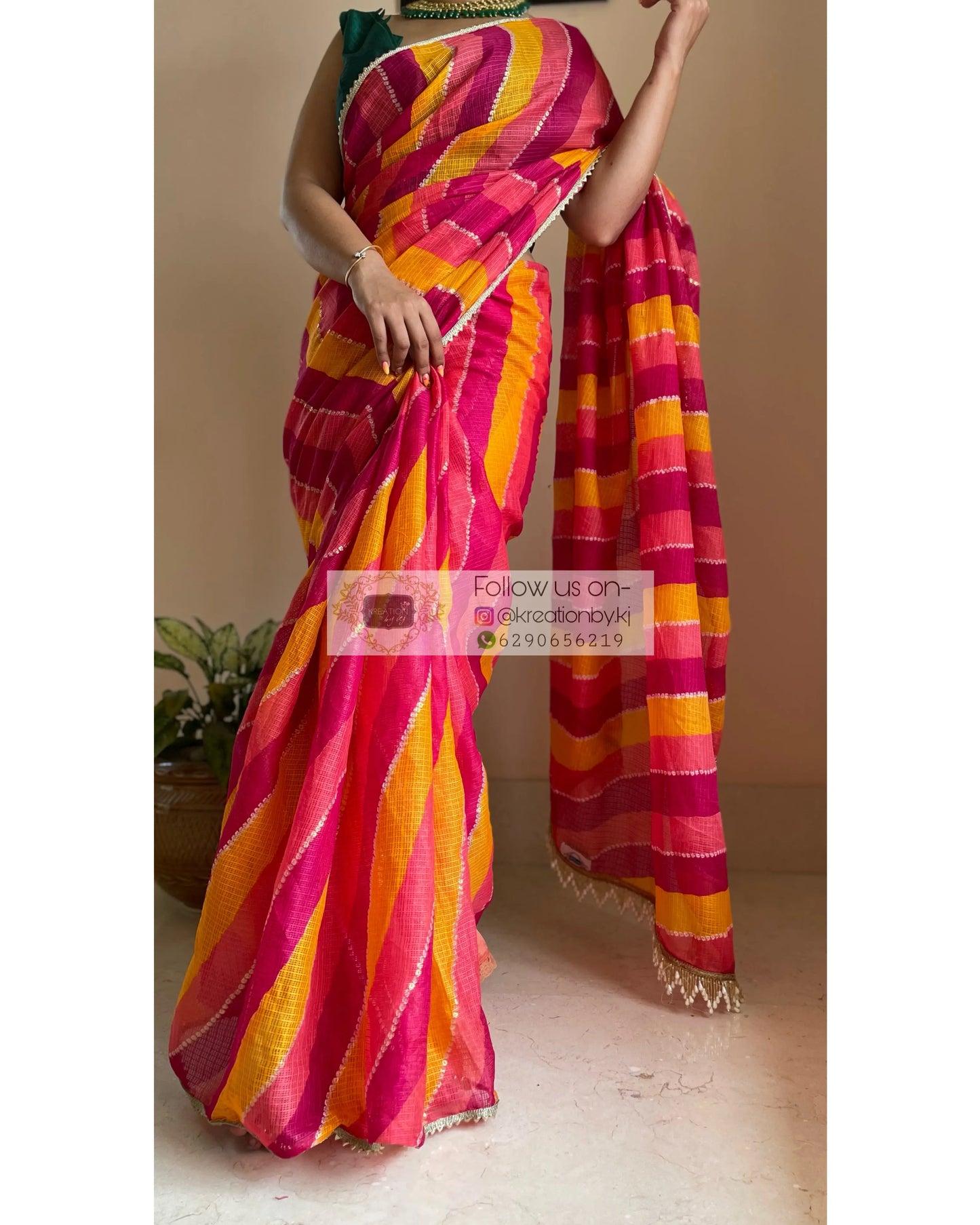 Pride Leheriya Saree - kreationbykj