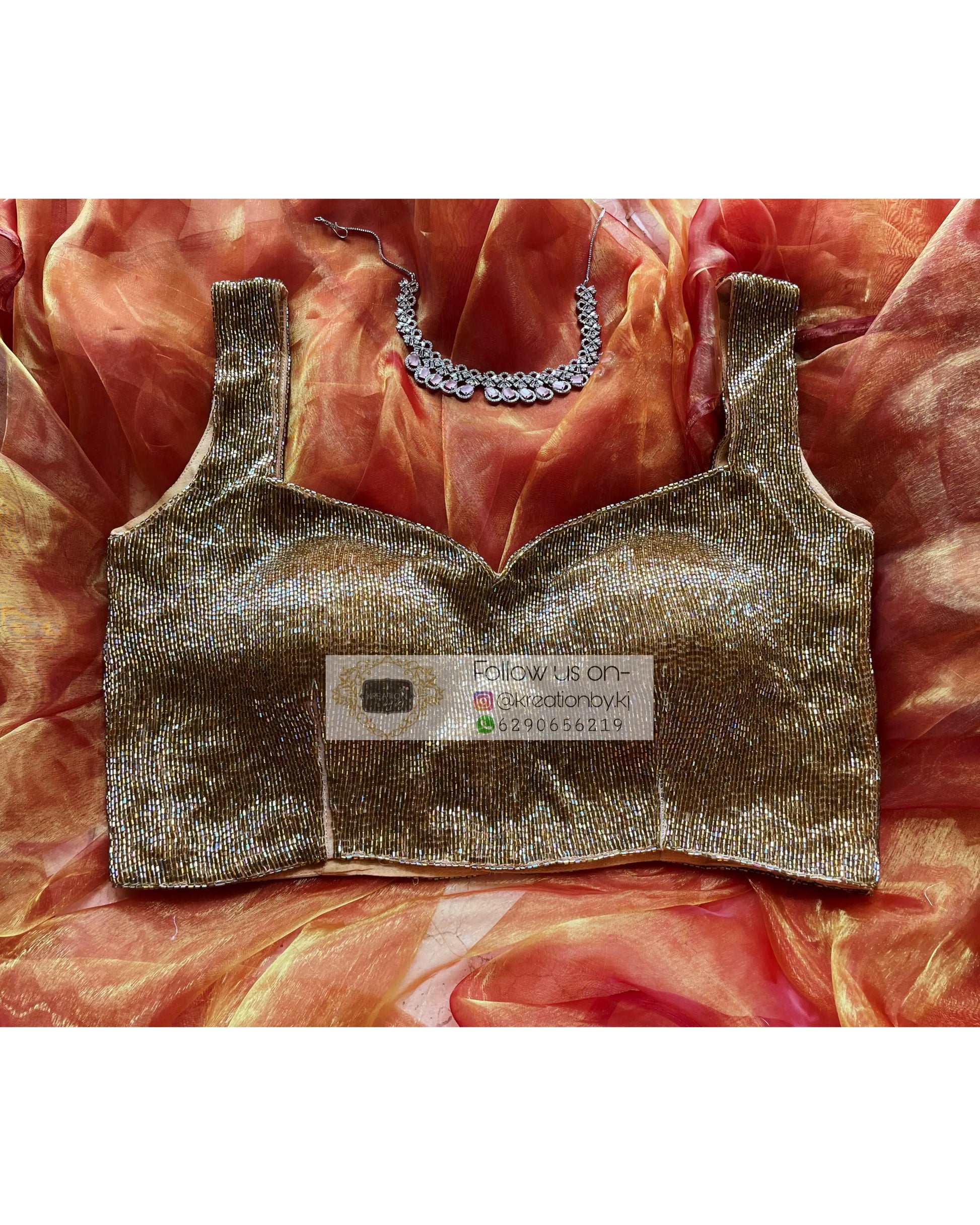 Glam Golden Blouse Piece - kreationbykj