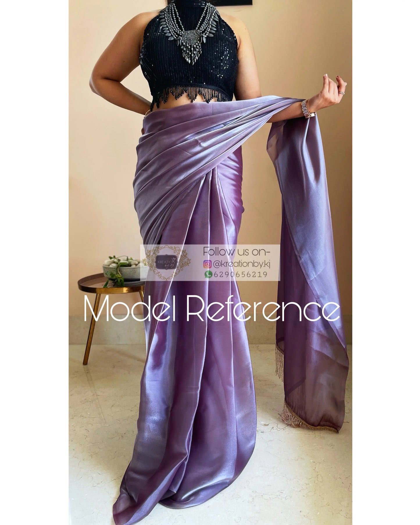 Black Sequins Halter Blouse - kreationbykj