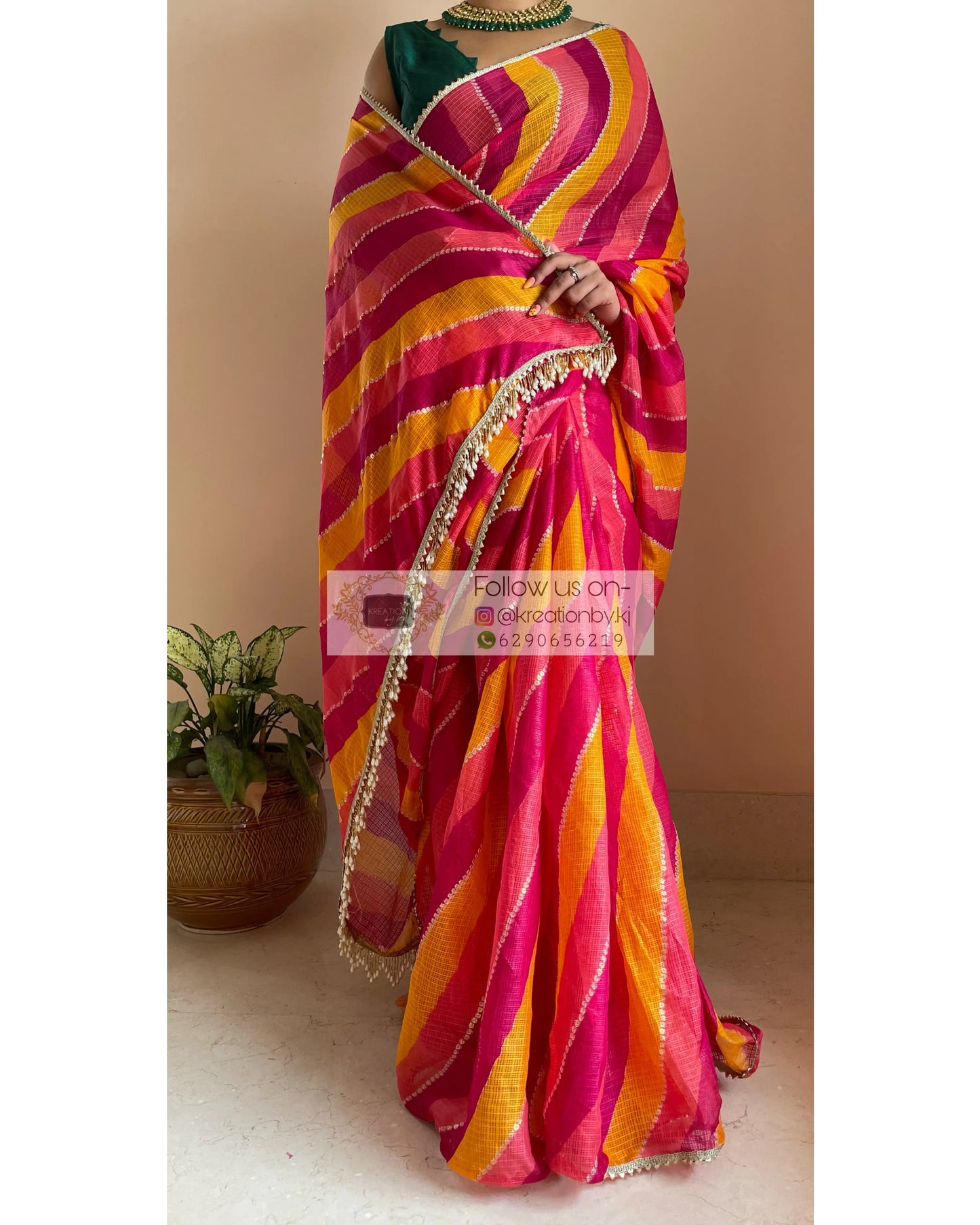 Pride Leheriya Saree - kreationbykj