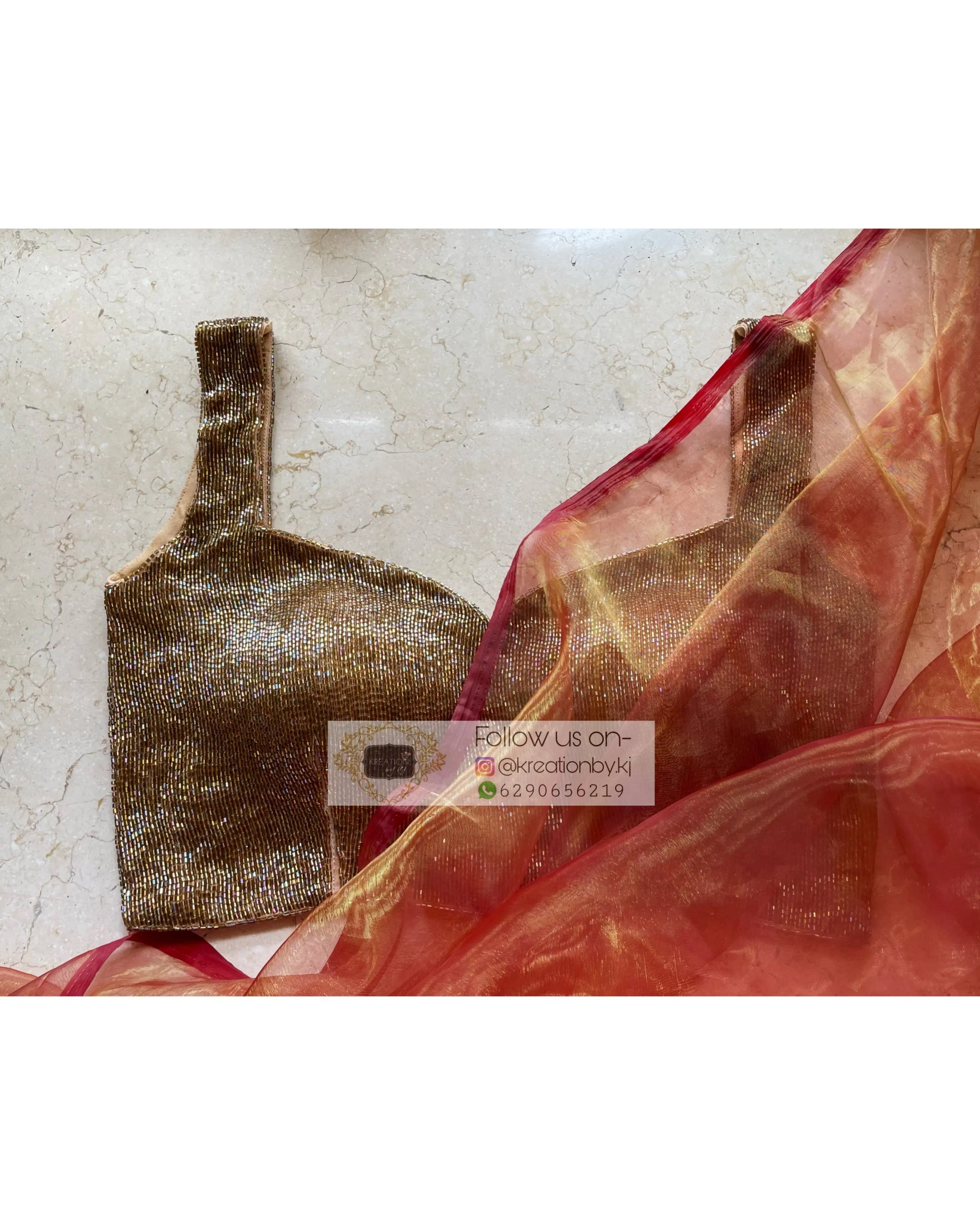 Glam Golden Blouse Piece - kreationbykj