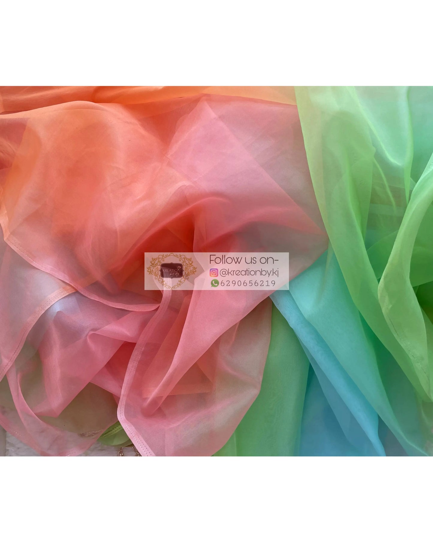 Candy Floss Ombré Saree For Wedding kreationbykj