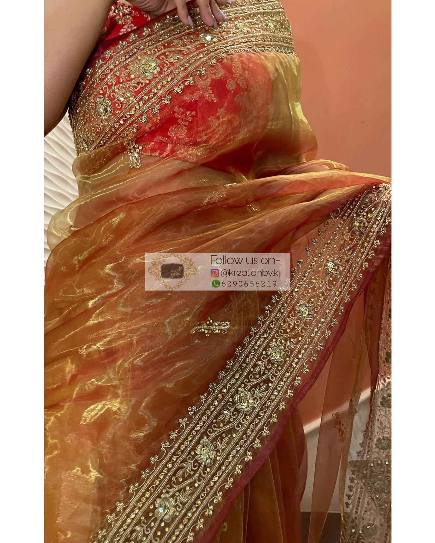 Liquid Gold Zarina Saree - kreationbykj