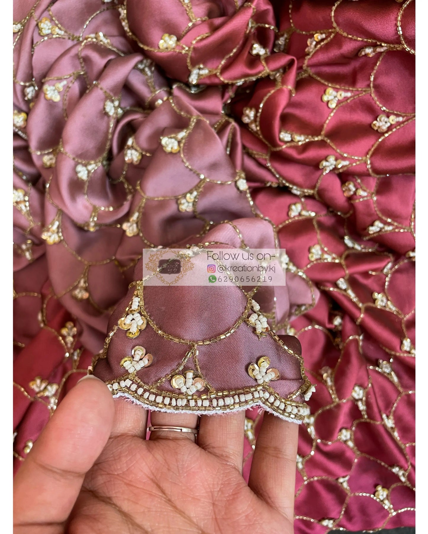 Ombré Cutdana Mehraab Jaal Saree - kreationbykj