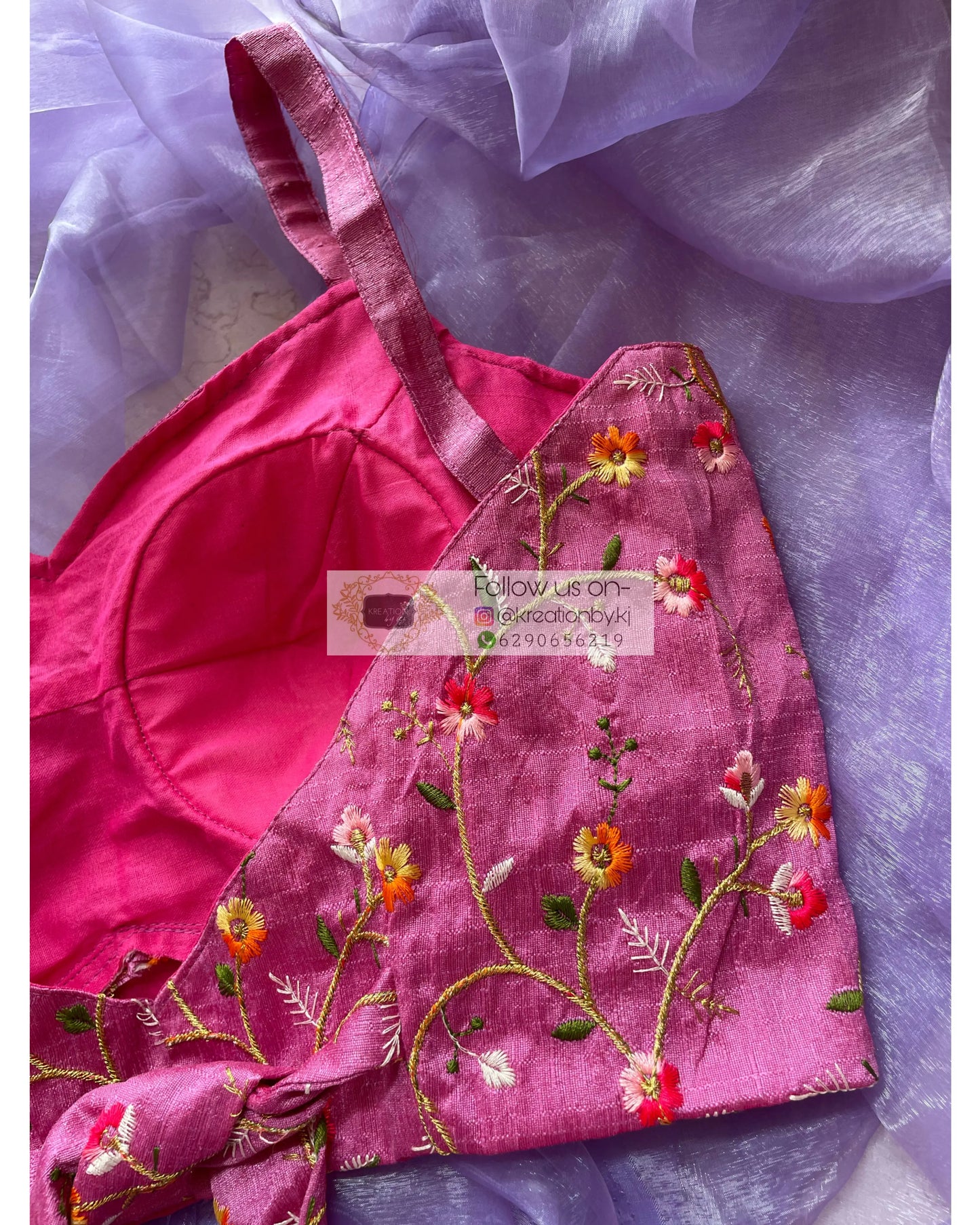 Lily Mauve Strappy Blouse - kreationbykj