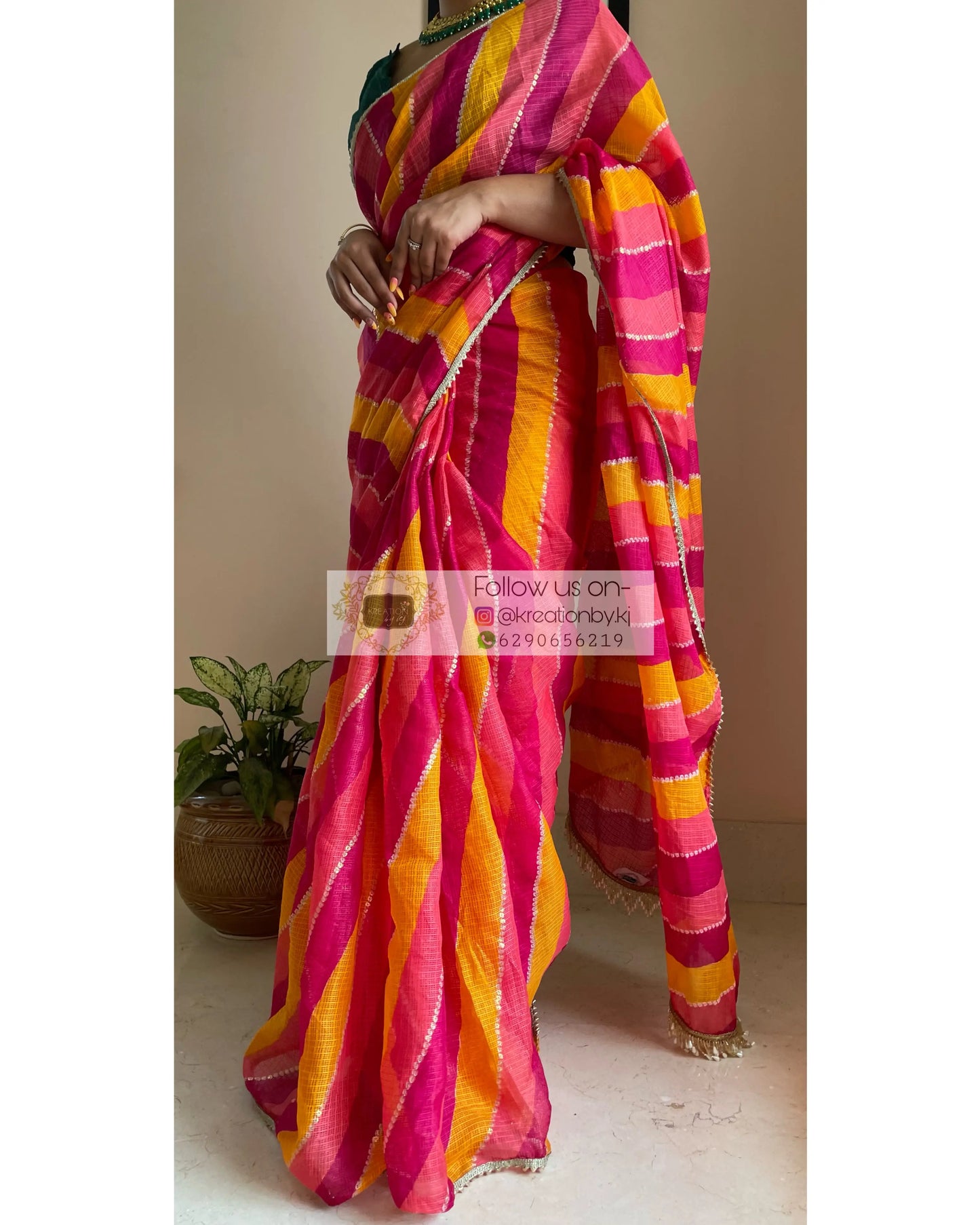Pride Leheriya Saree - kreationbykj