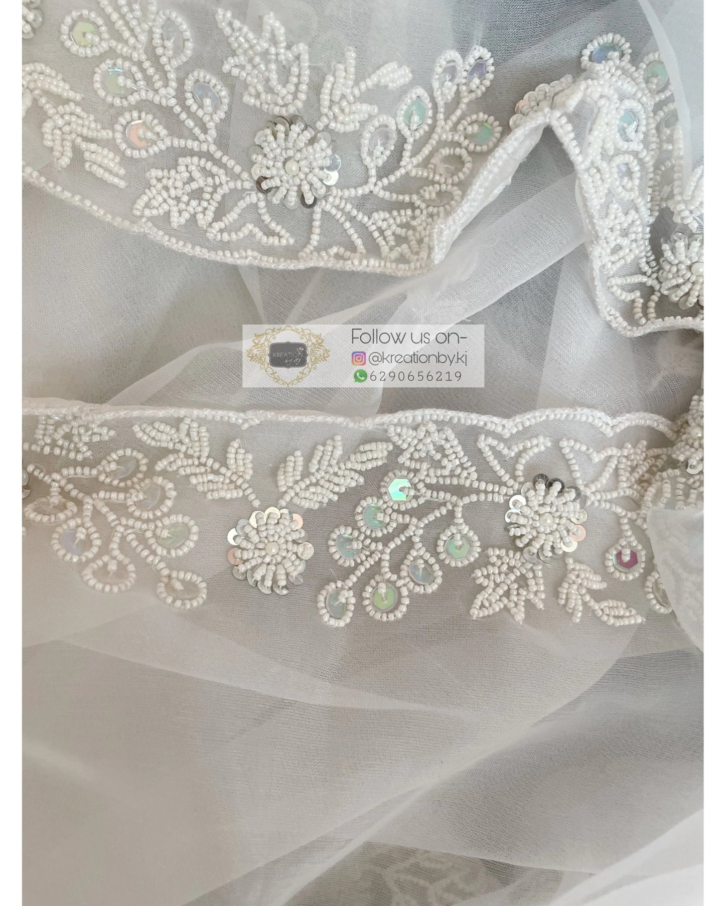 Hansini Handembroidered Organza Saree - kreationbykj