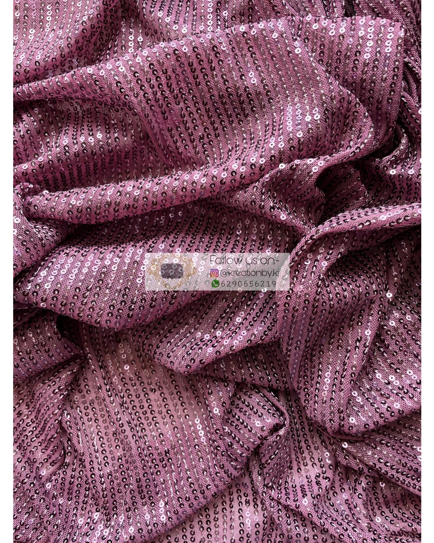 Mauve Sequins Saree kreationbykj