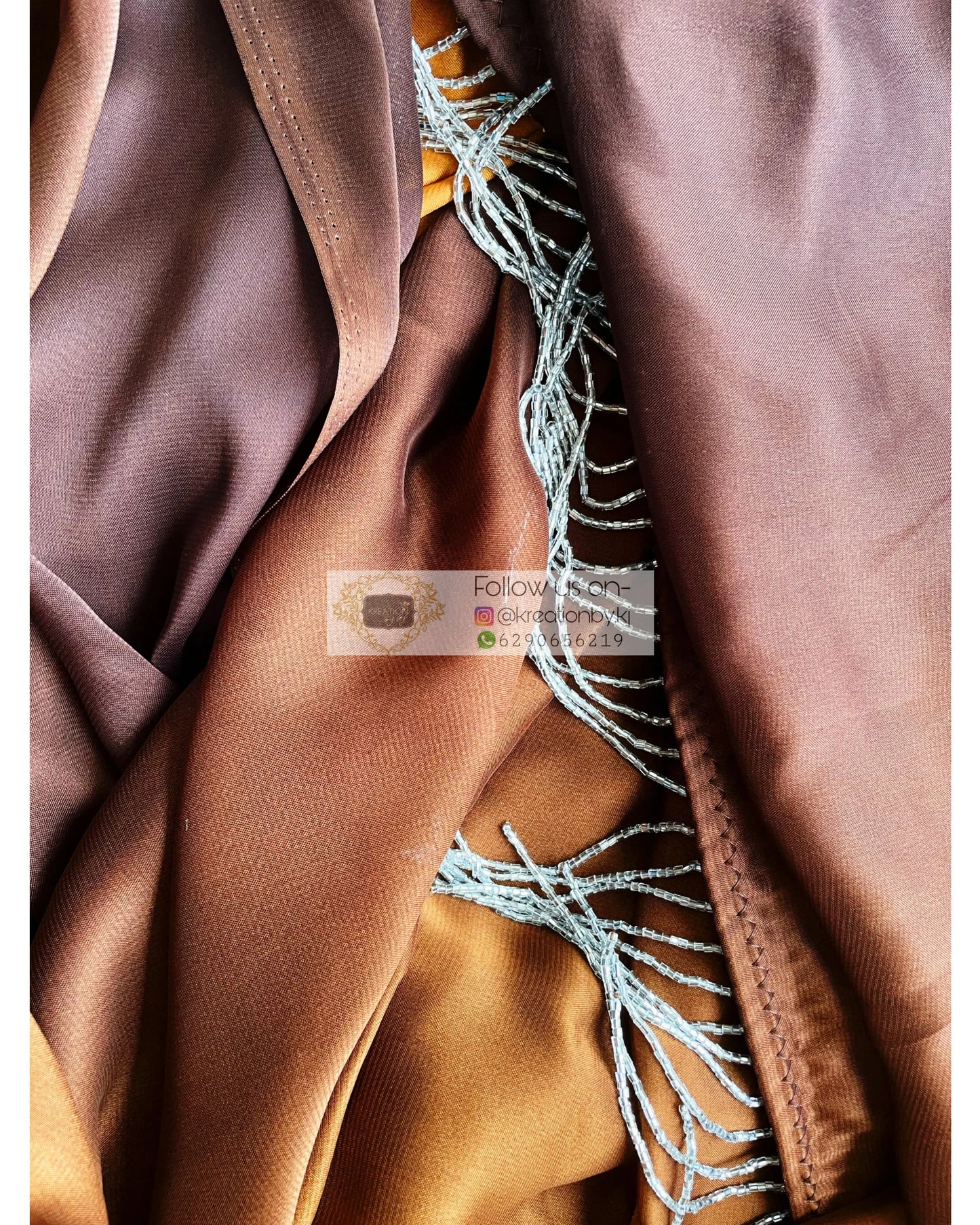 Masala Chai Ombré Georgette Saree kreationbykj