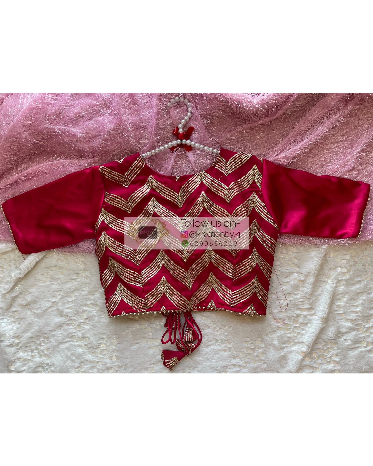 Hot Pink Maharani Blouse kreationbykj