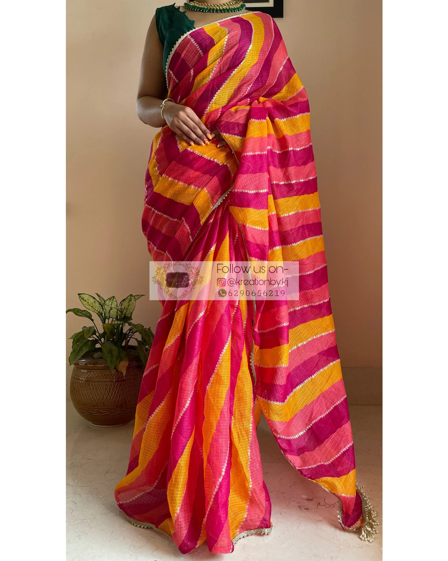 Pride Leheriya Saree - kreationbykj