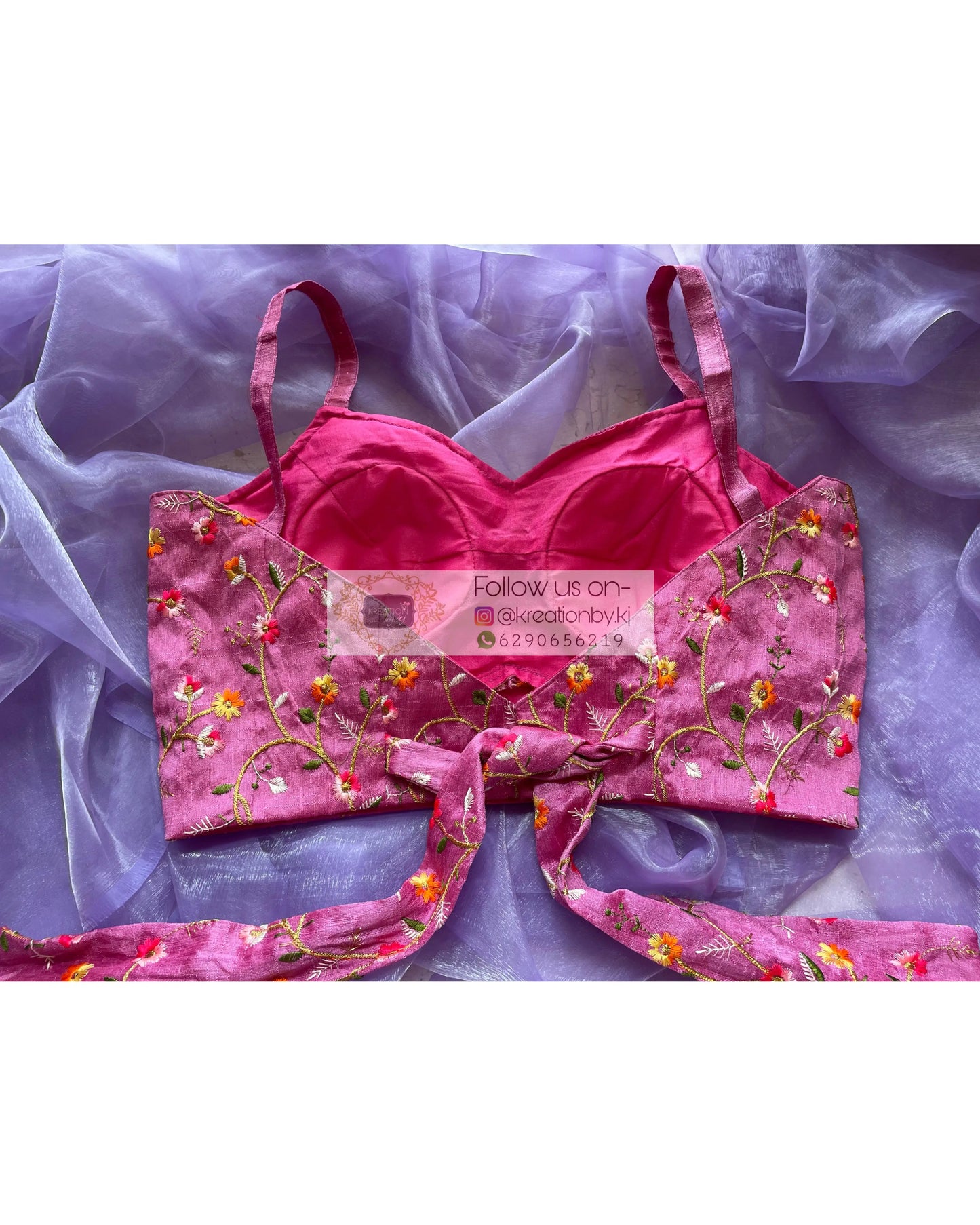 Lily Mauve Strappy Blouse - kreationbykj