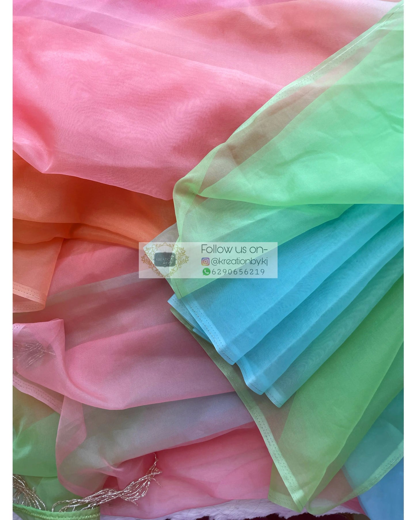 Candy Floss Ombré Saree For Wedding kreationbykj