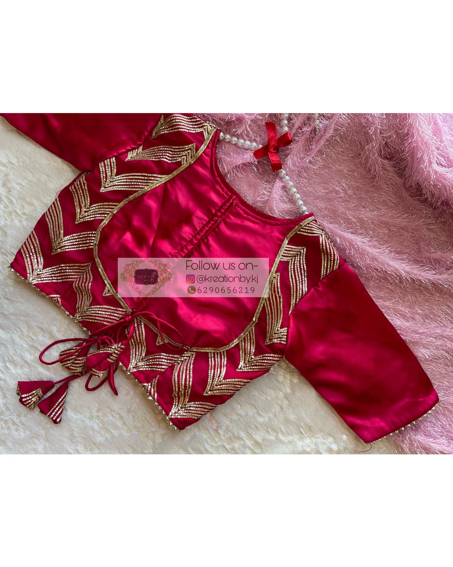 Hot Pink Maharani Blouse kreationbykj