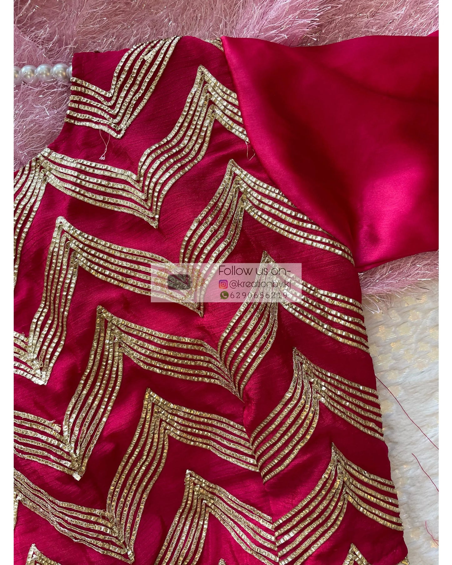 Hot Pink Maharani Blouse kreationbykj