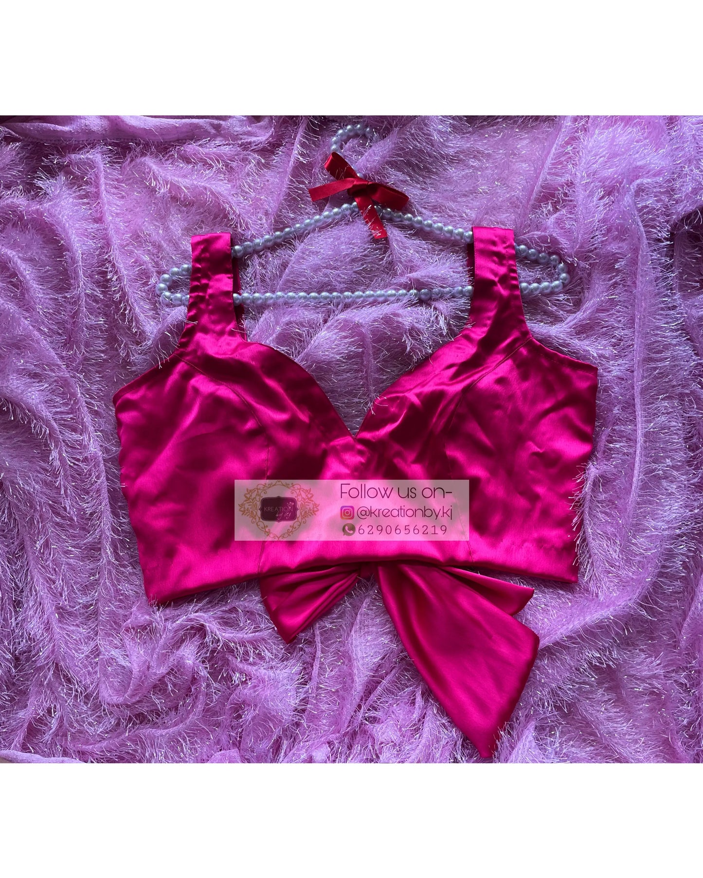 Hot Pink Sleeveless Blouse kreationbykj