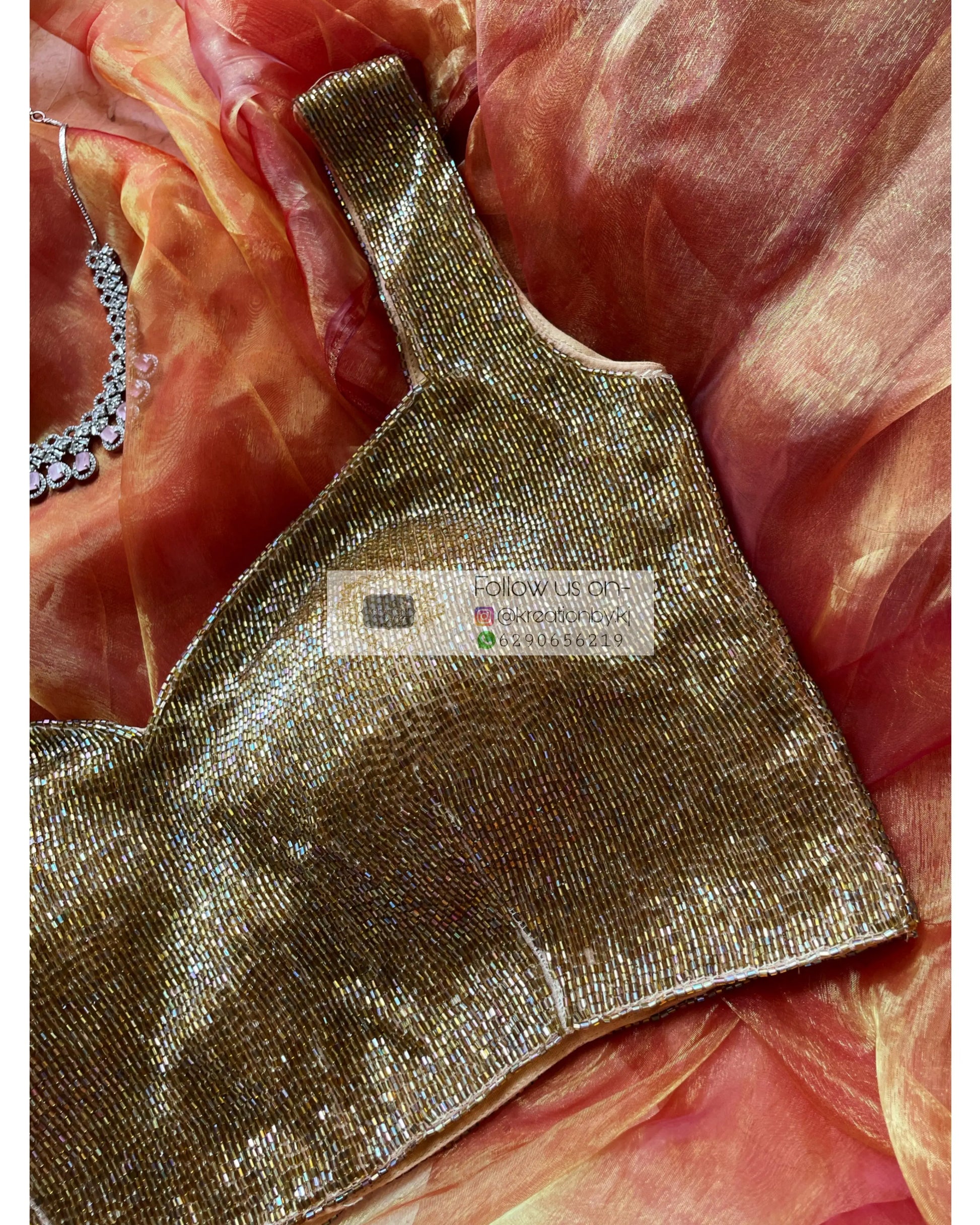 Glam Golden Blouse Piece - kreationbykj