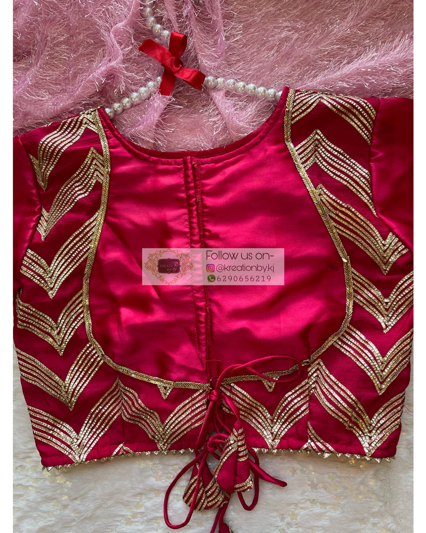 Hot Pink Maharani Blouse kreationbykj