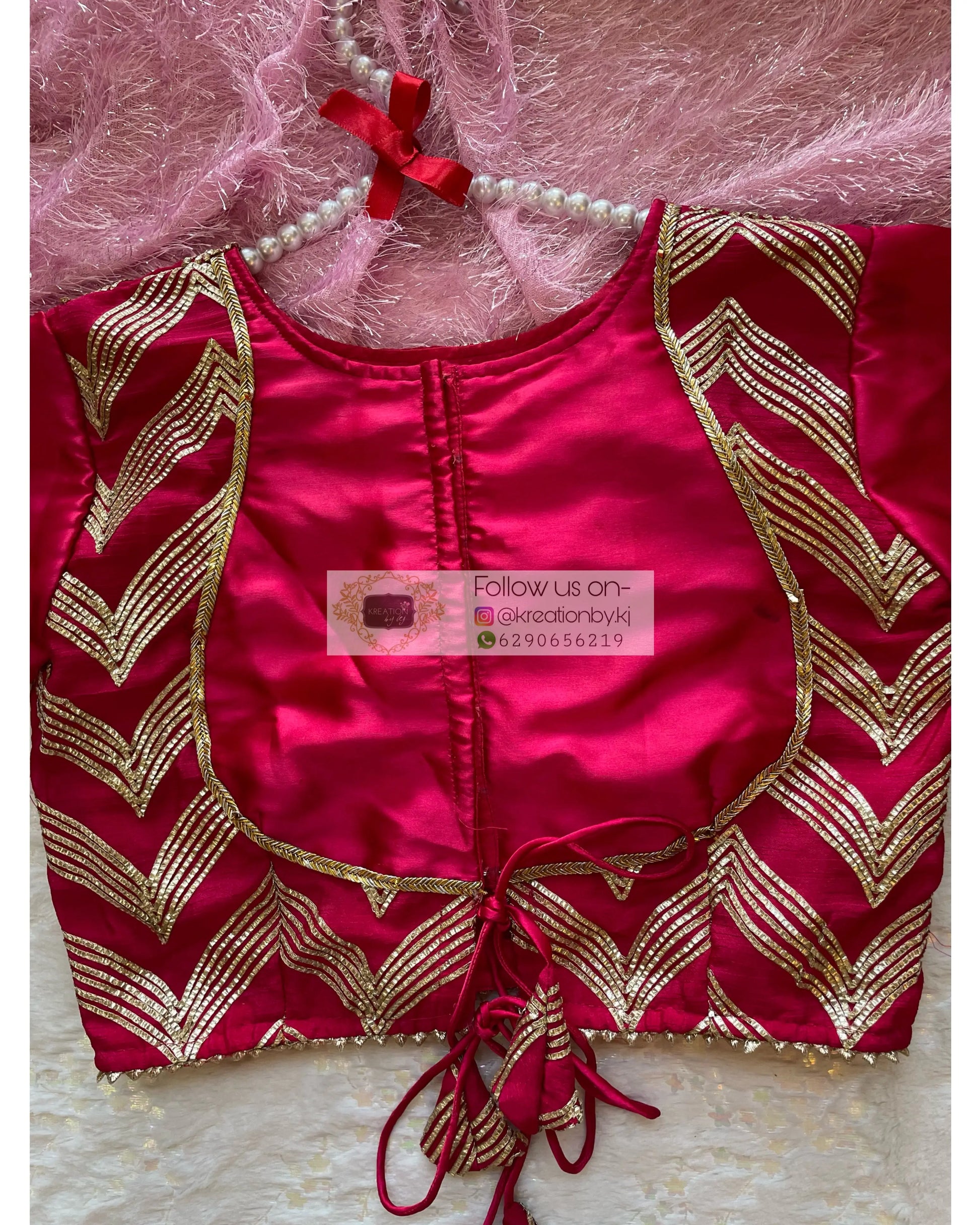 Hot Pink Maharani Blouse kreationbykj