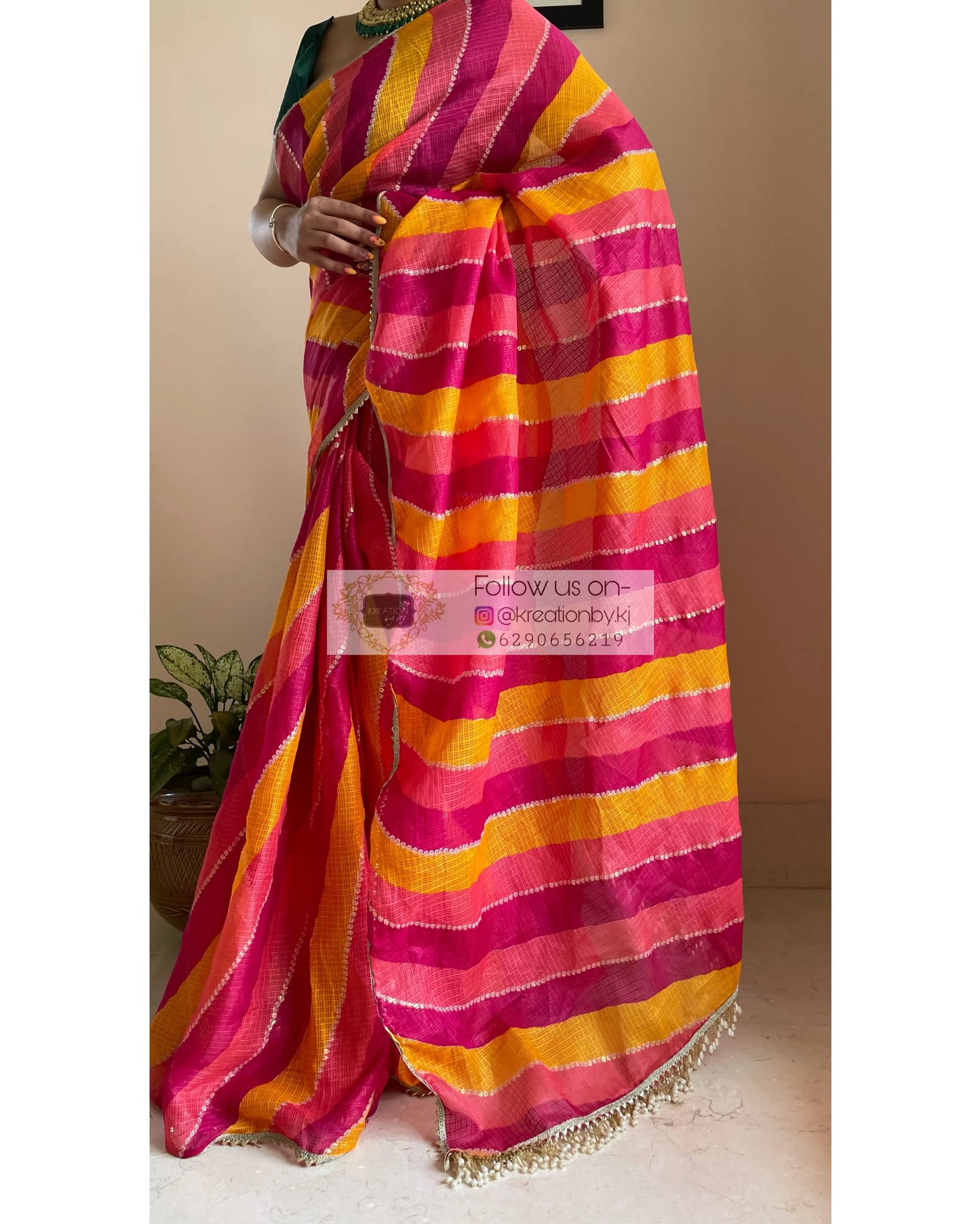 Pride Leheriya Saree - kreationbykj