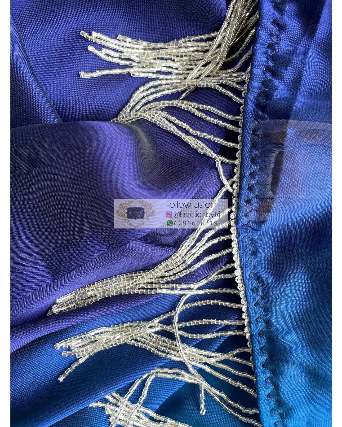 Siyahi Ombré Georgette Saree kreationbykj