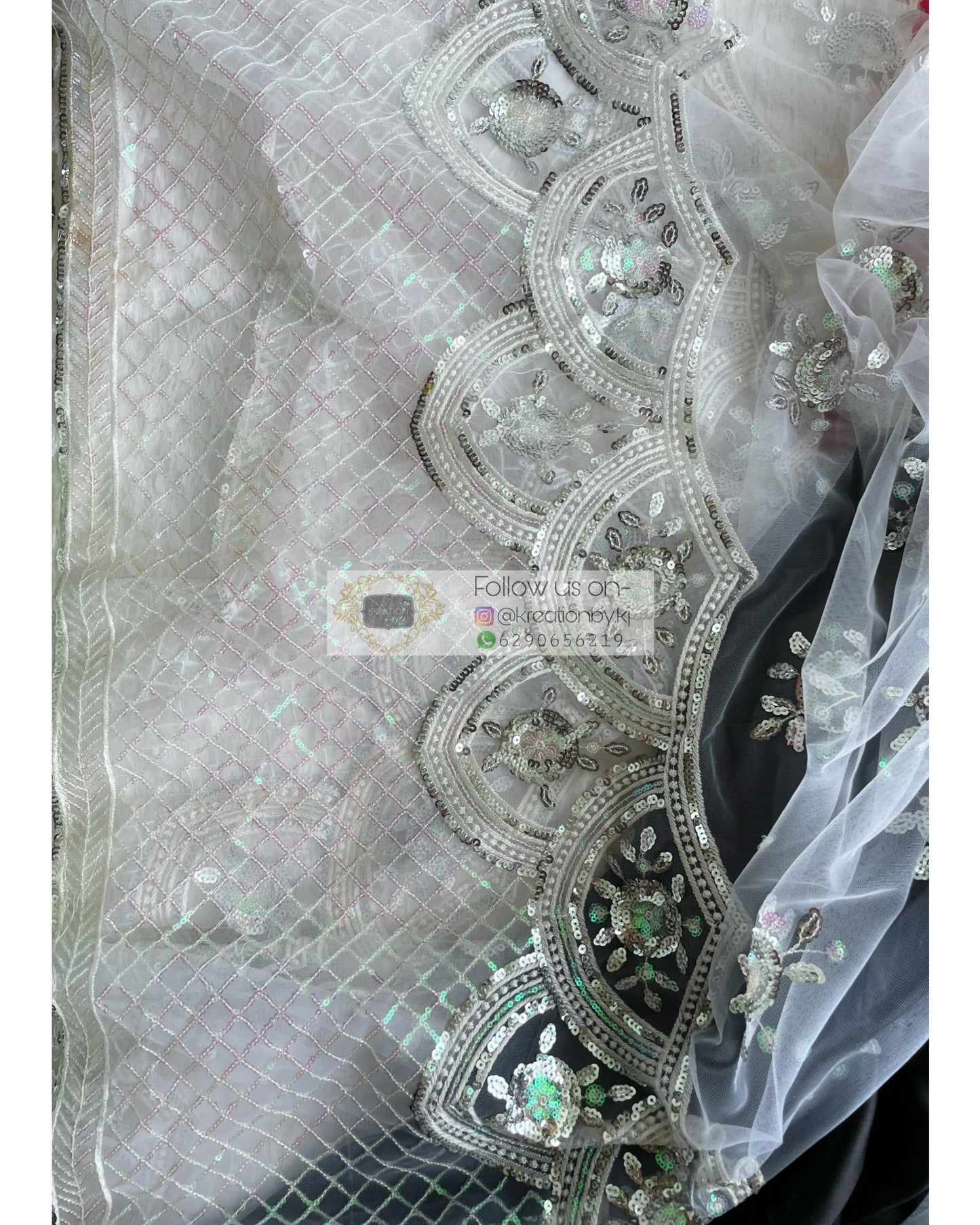 Black Cherry Blossom Saree kreationbykj