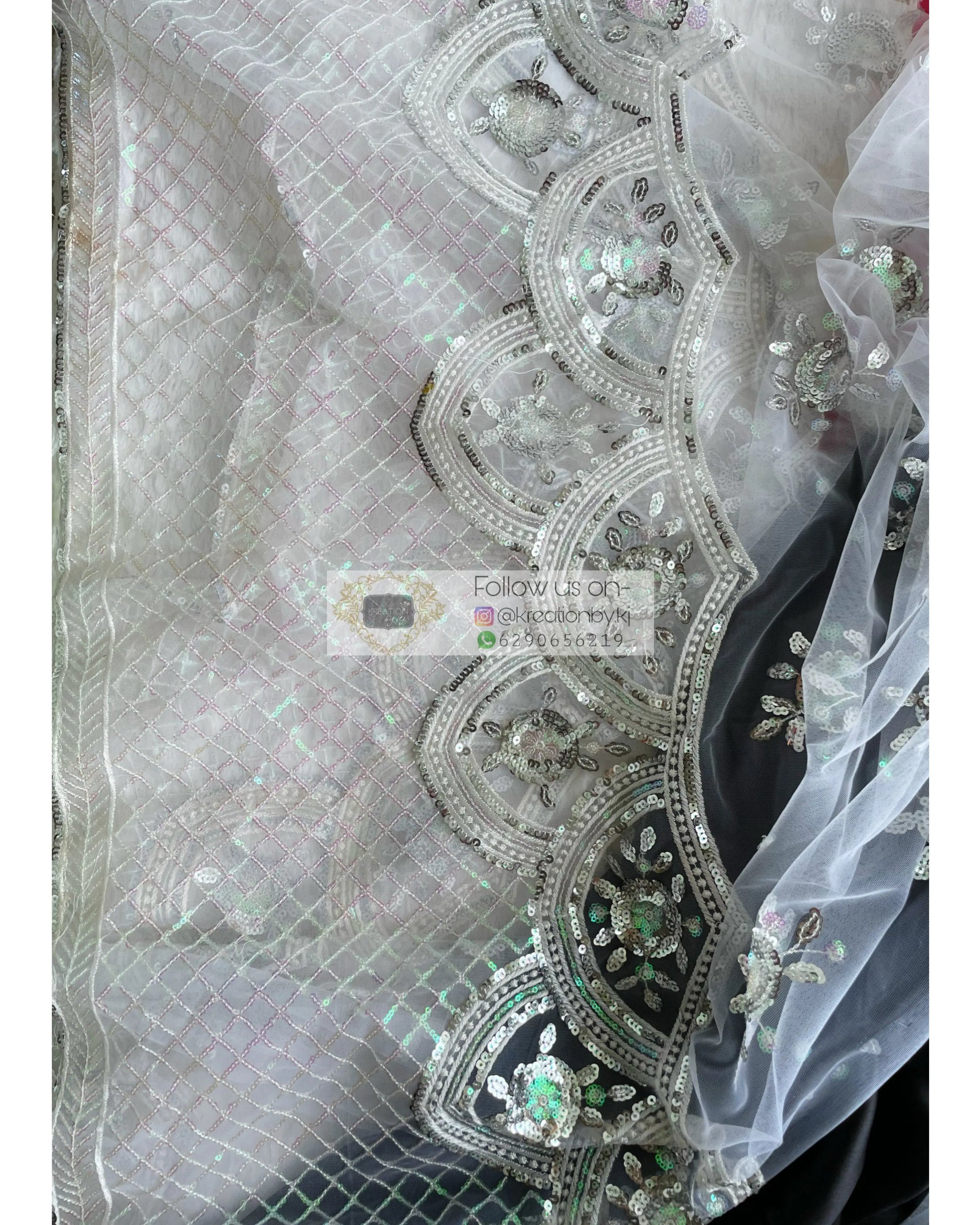 Black Cherry Blossom Saree kreationbykj