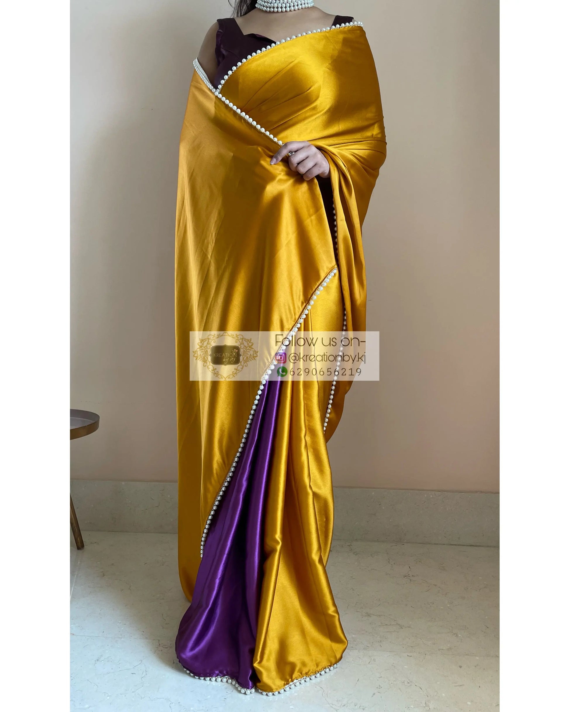 Banoffee Pie Two in One Saree - kreationbykj