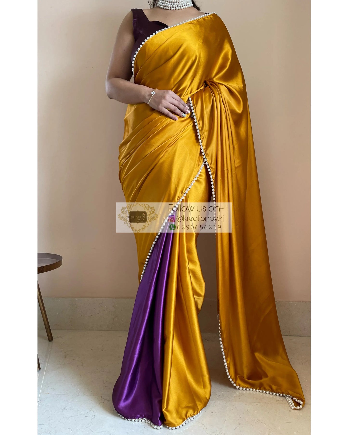 Banoffee Pie Two in One Saree - kreationbykj