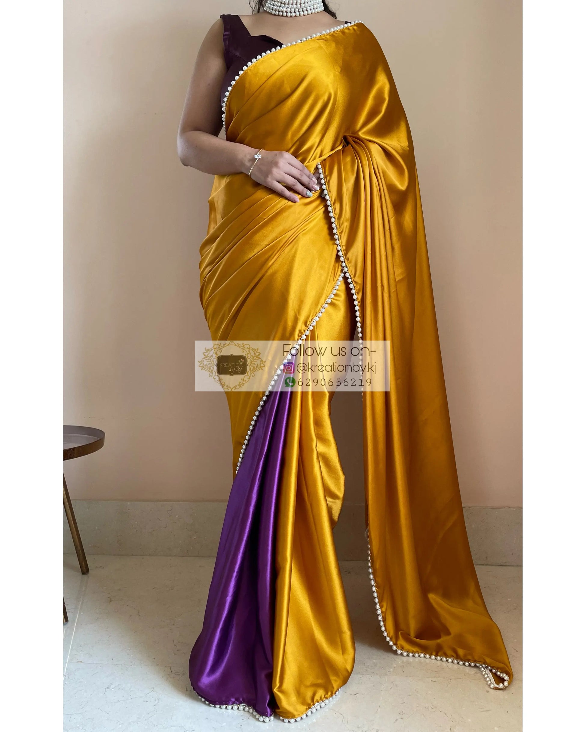 Banoffee Pie Two in One Saree - kreationbykj