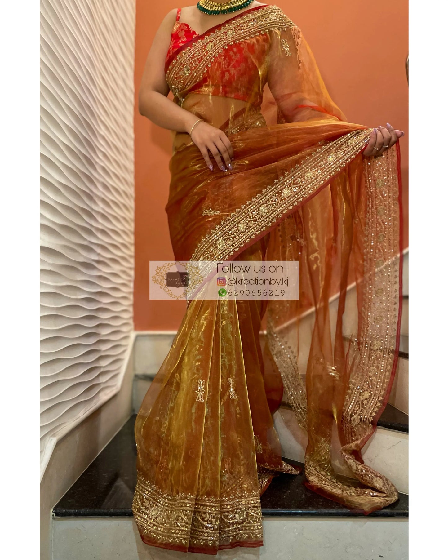 Liquid Gold Zarina Saree - kreationbykj
