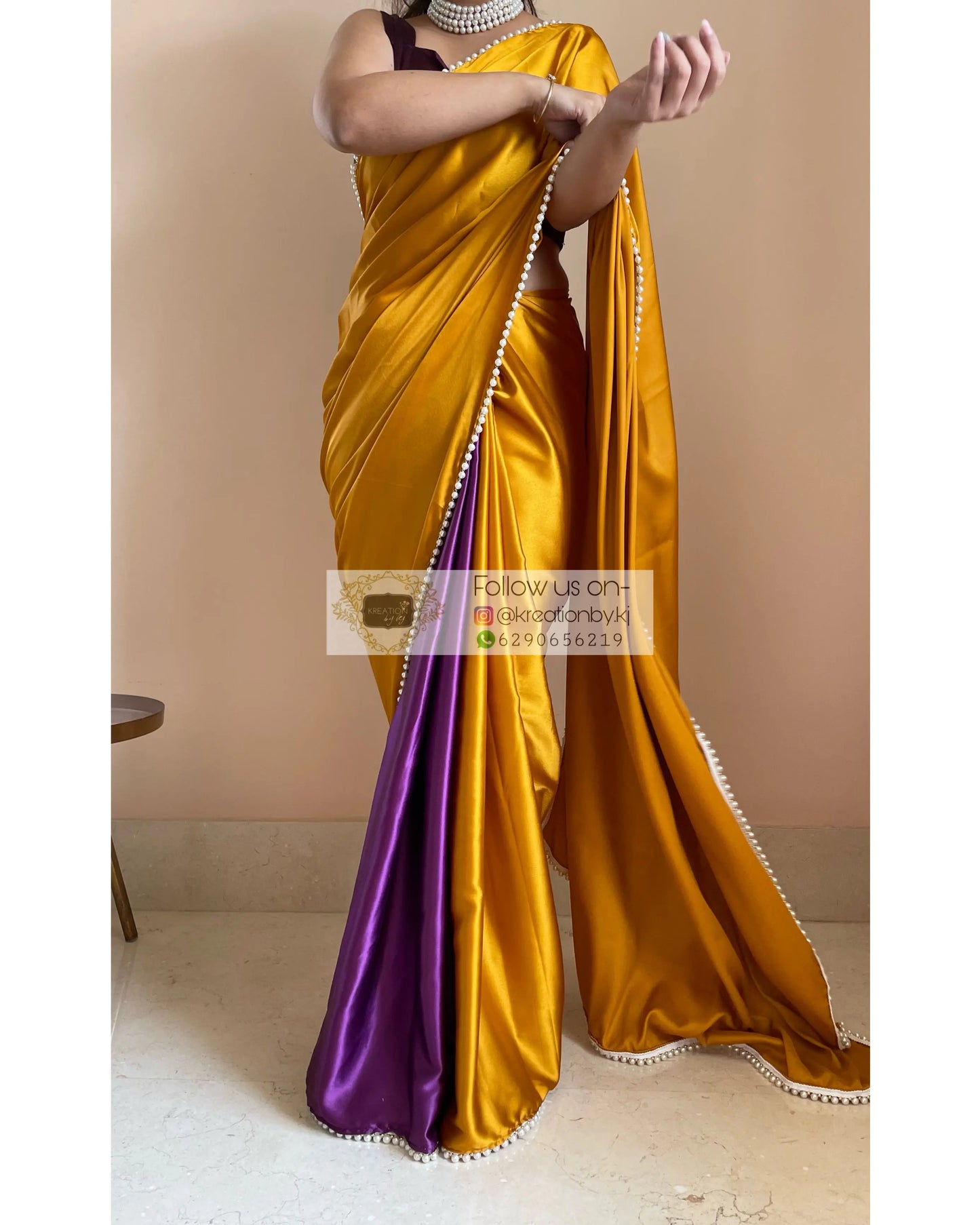 Banoffee Pie Two in One Saree - kreationbykj