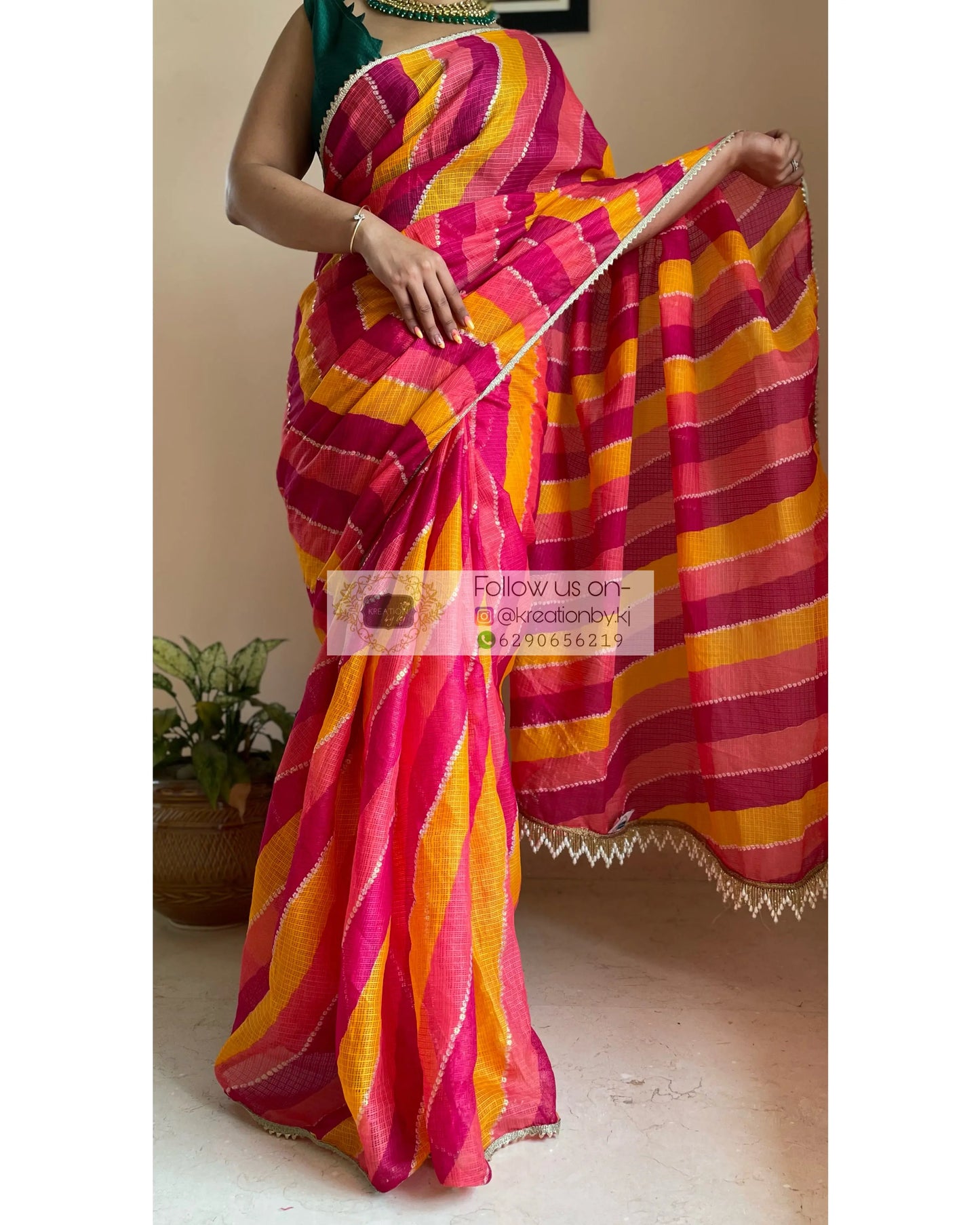 Pride Leheriya Saree - kreationbykj