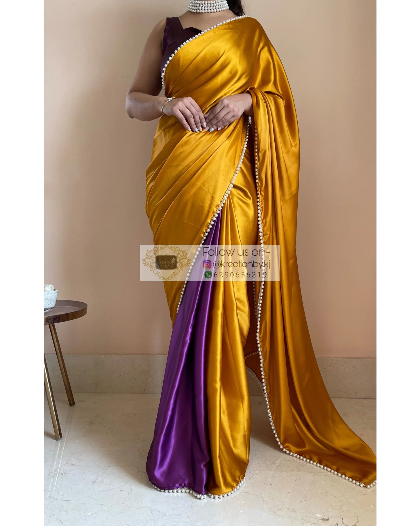 Banoffee Pie Two in One Saree - kreationbykj