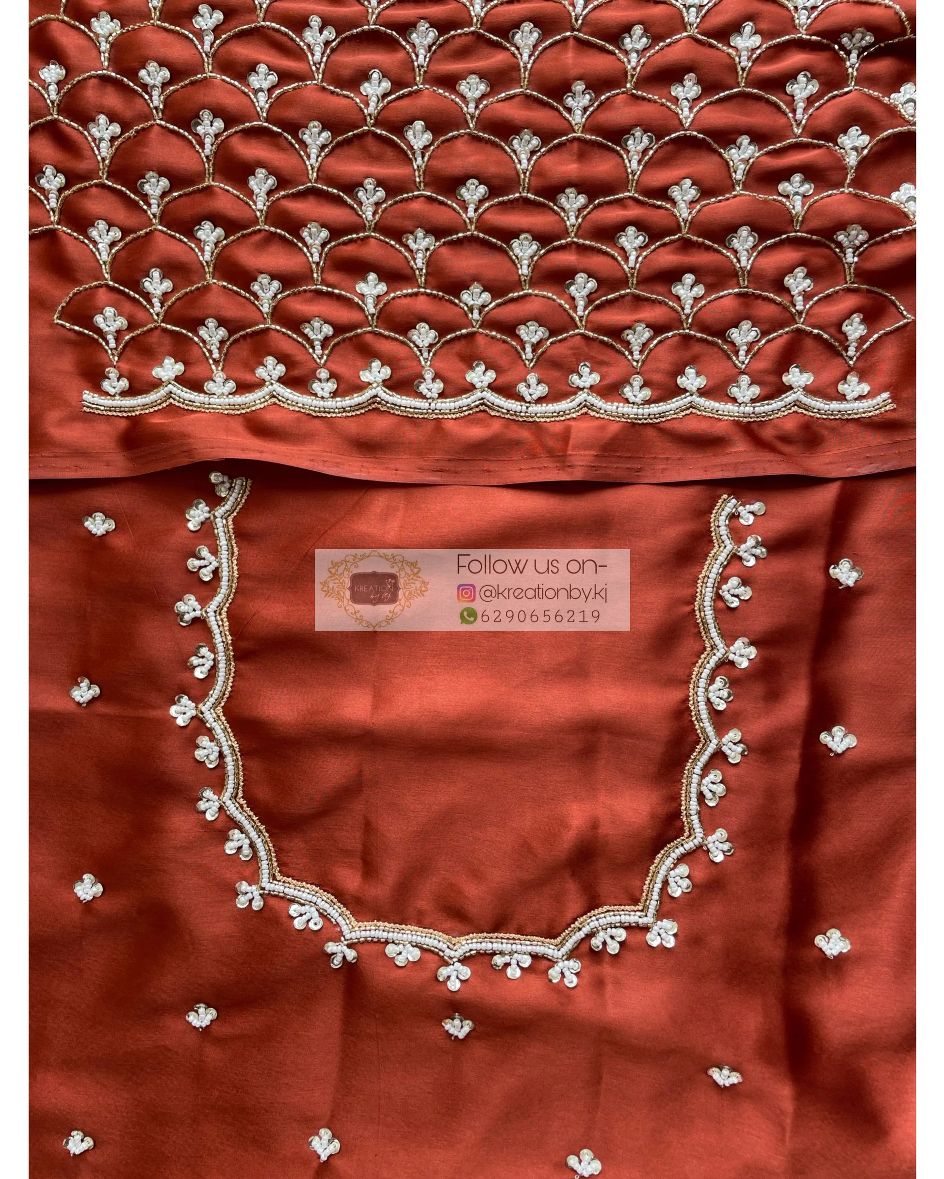Espresso Martini Ombré Cutdana Mehraab Jaal  Designer Saree kreationbykj