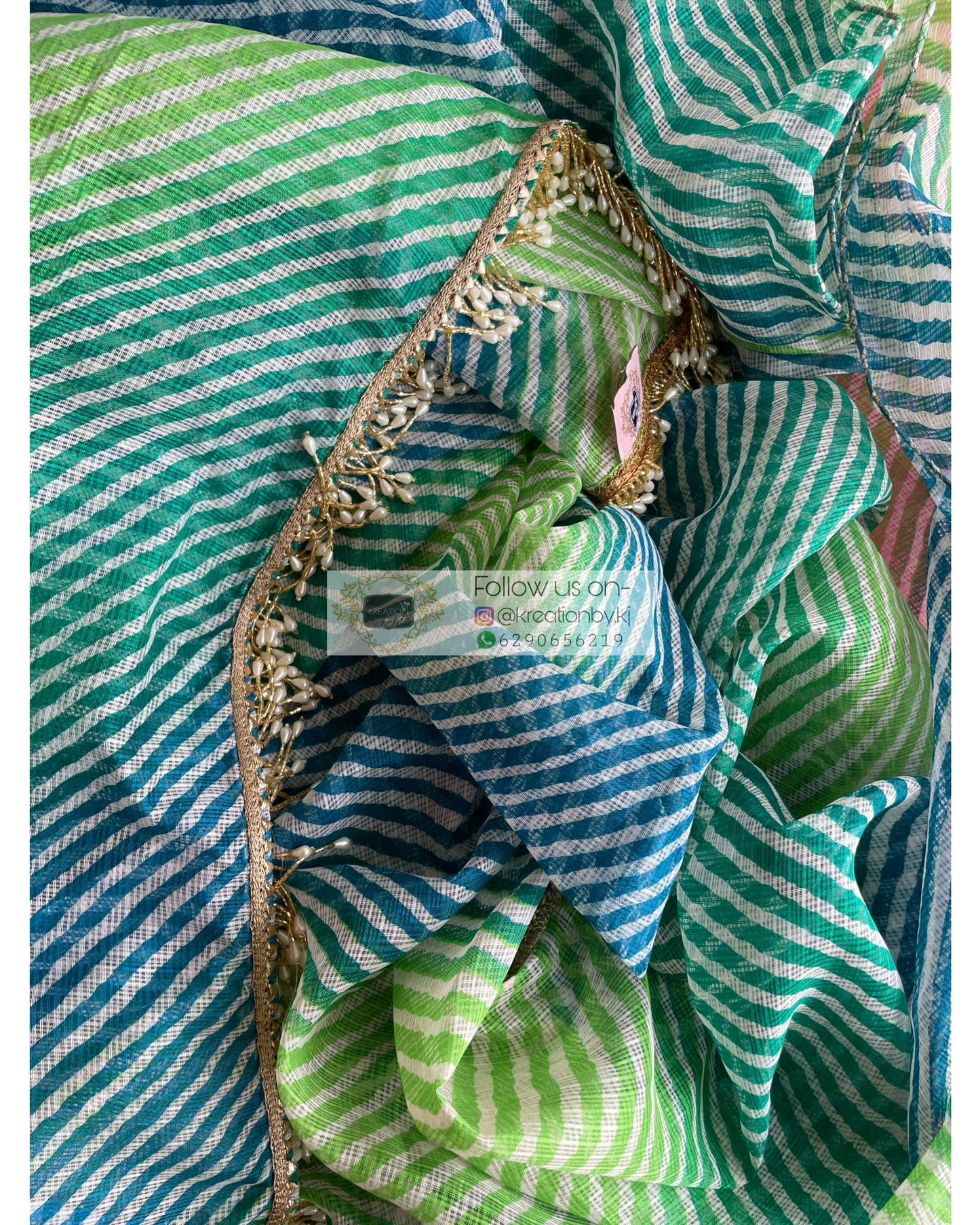 Leher Ombré Leheriya Saree - kreationbykj