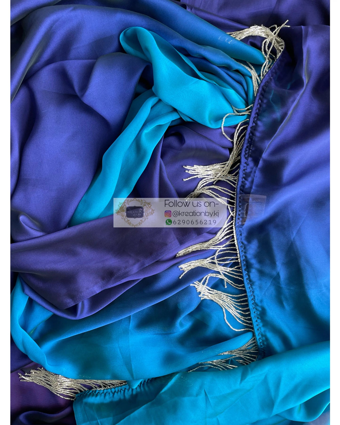 Siyahi Ombré Georgette Saree kreationbykj
