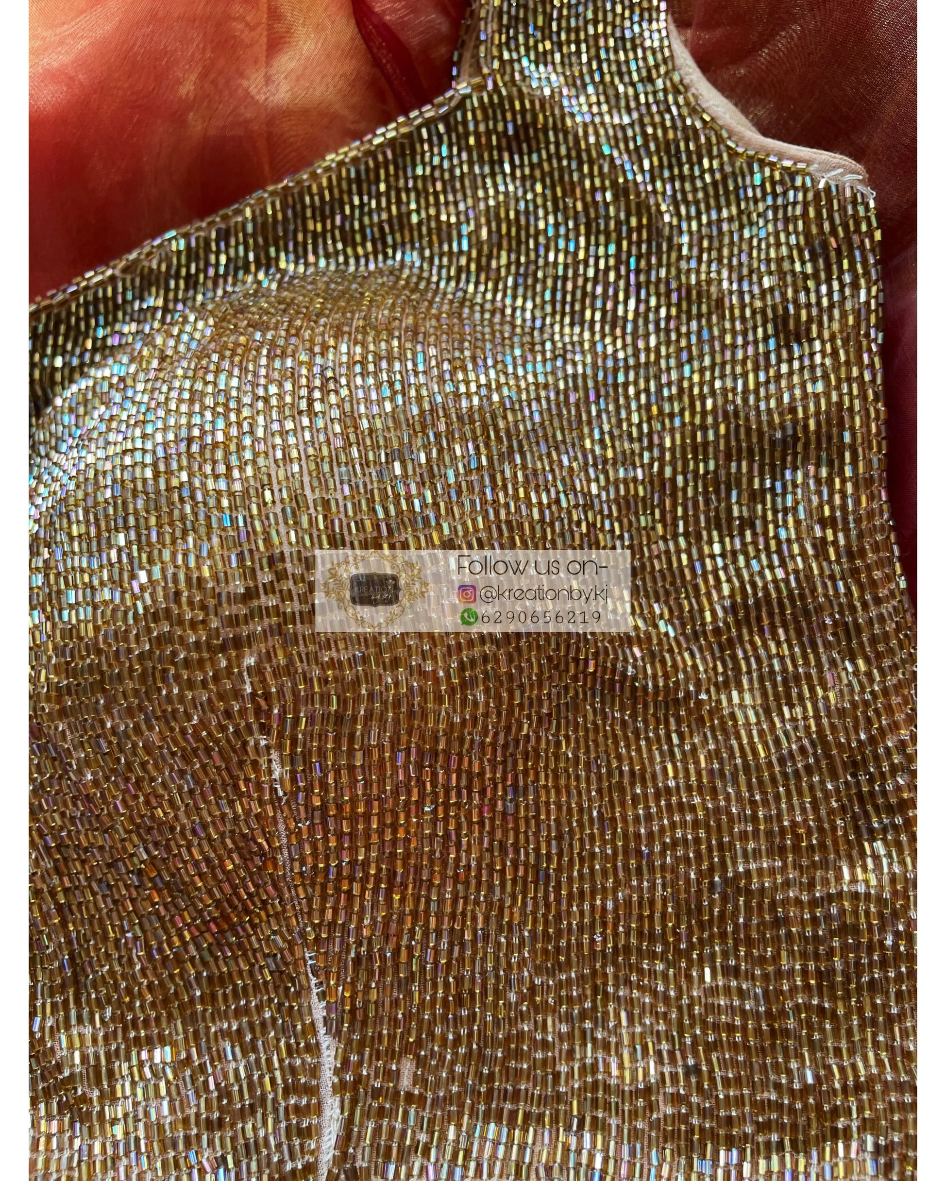 Glam Golden Blouse Piece - kreationbykj