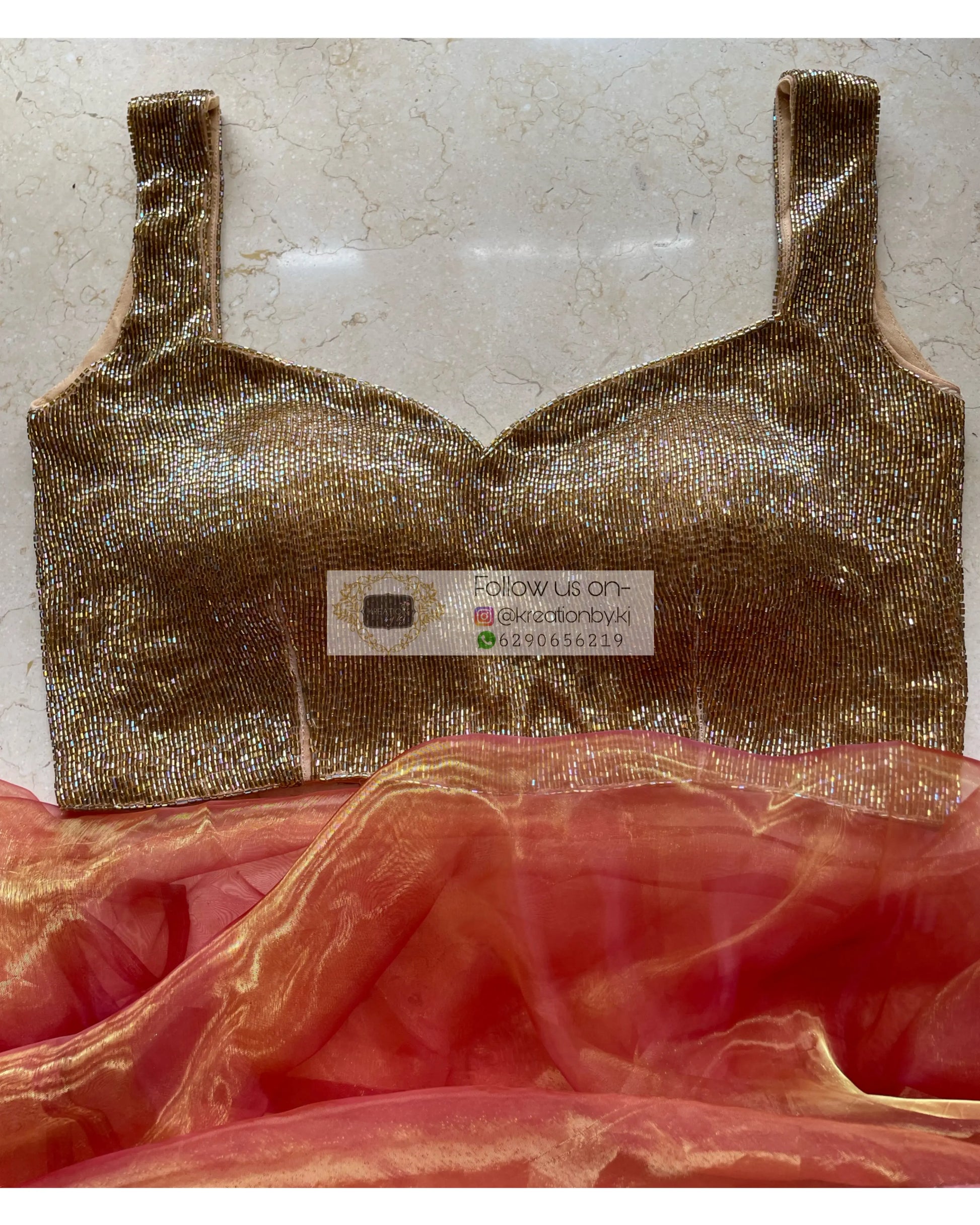 Glam Golden Blouse Piece - kreationbykj