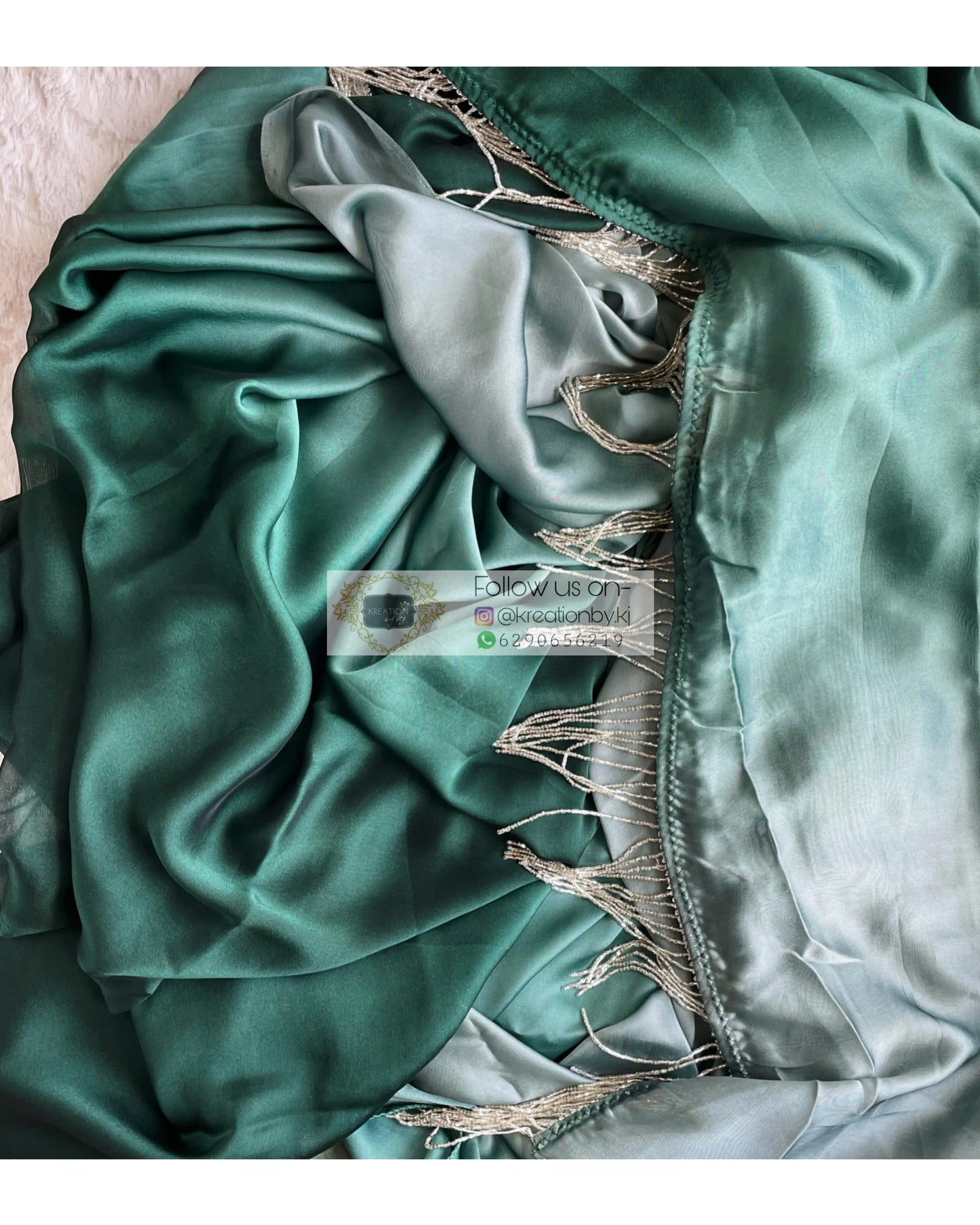 Agate Ombré Georgette Cocktail Saree kreationbykj