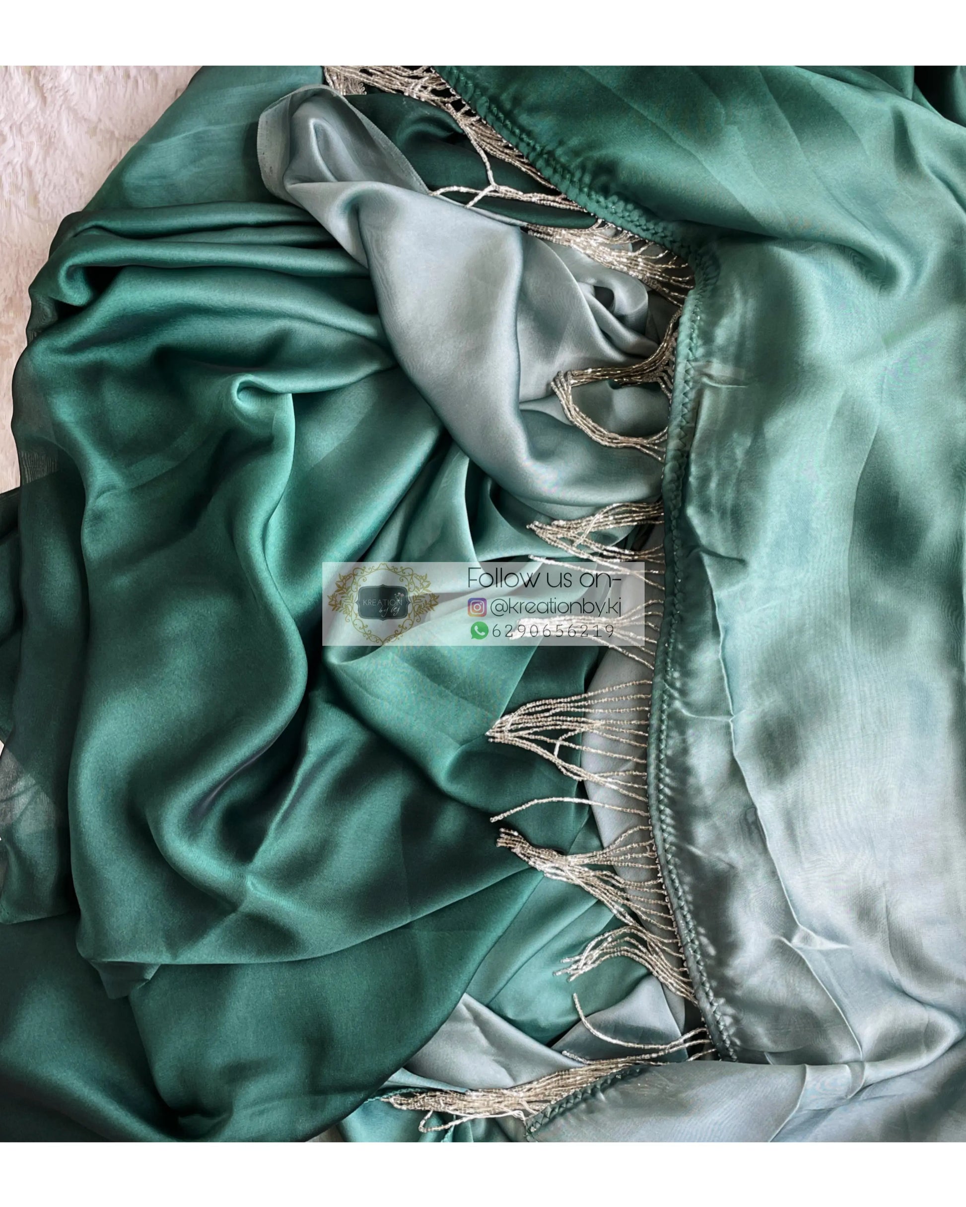 Agate Ombré Georgette Cocktail Saree kreationbykj