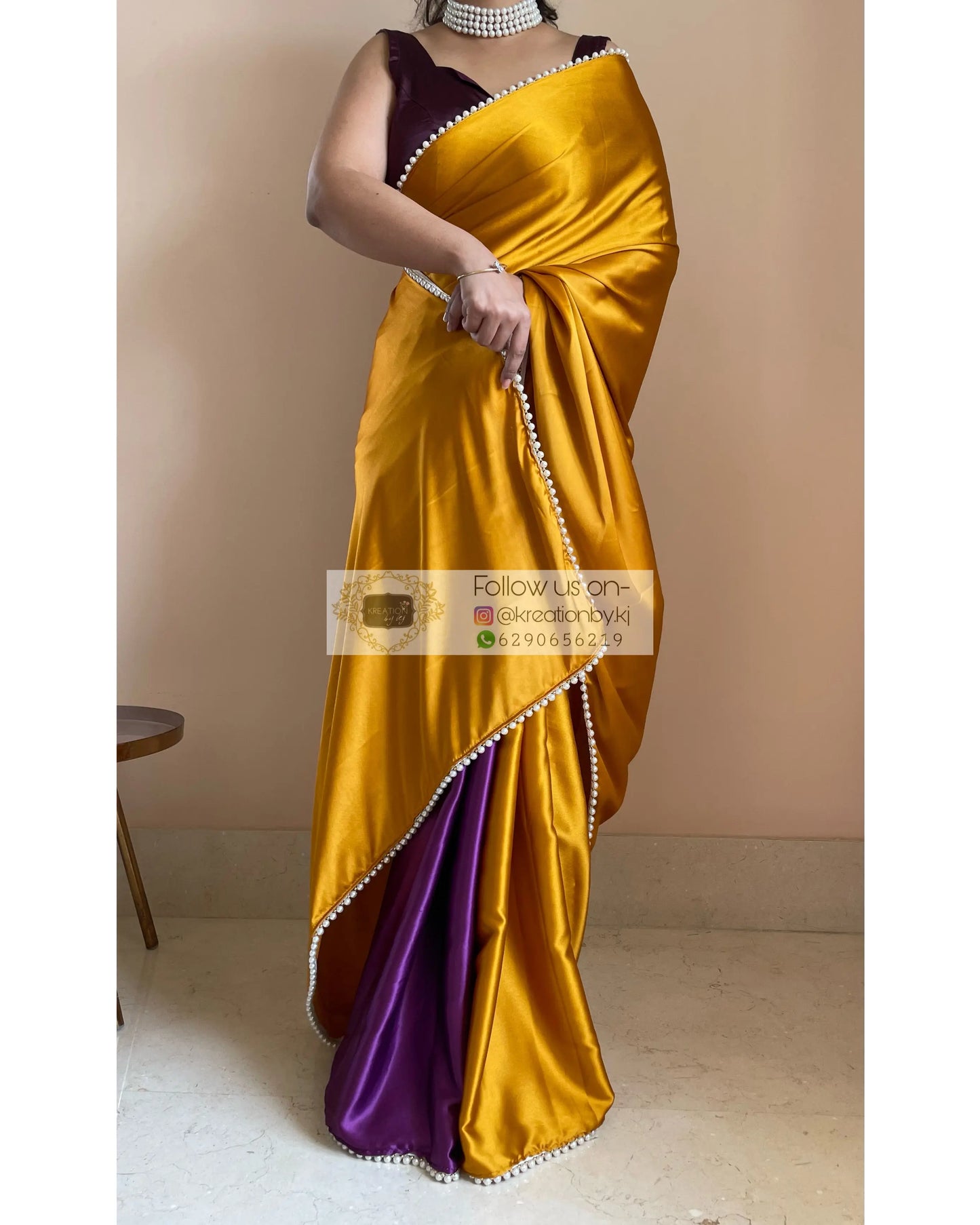 Banoffee Pie Two in One Saree - kreationbykj